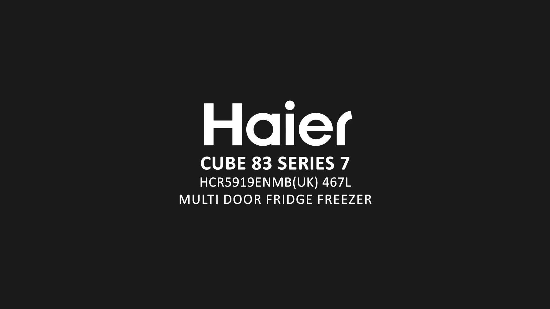 Image thumbnail 8 of 8 of Haier Cube 90 HCR5919ENMP Total No Frost American Fridge Freezer,&nbsp;E Rated - Stainless Steel