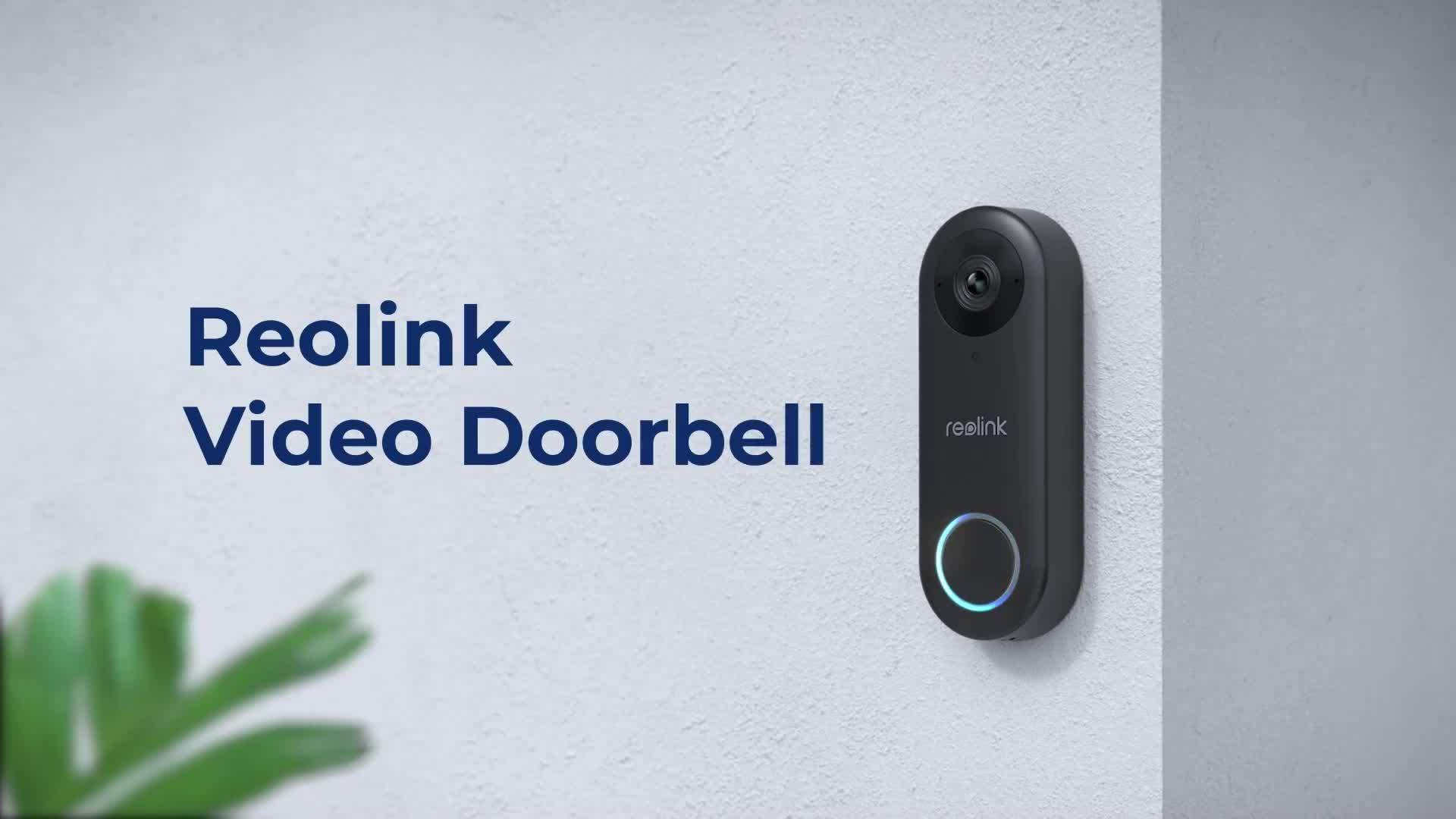 REOLINK Smart 2k Plus Wired Wi-Fi Video Doorbell With Chime VDW5M - The  Home Depot