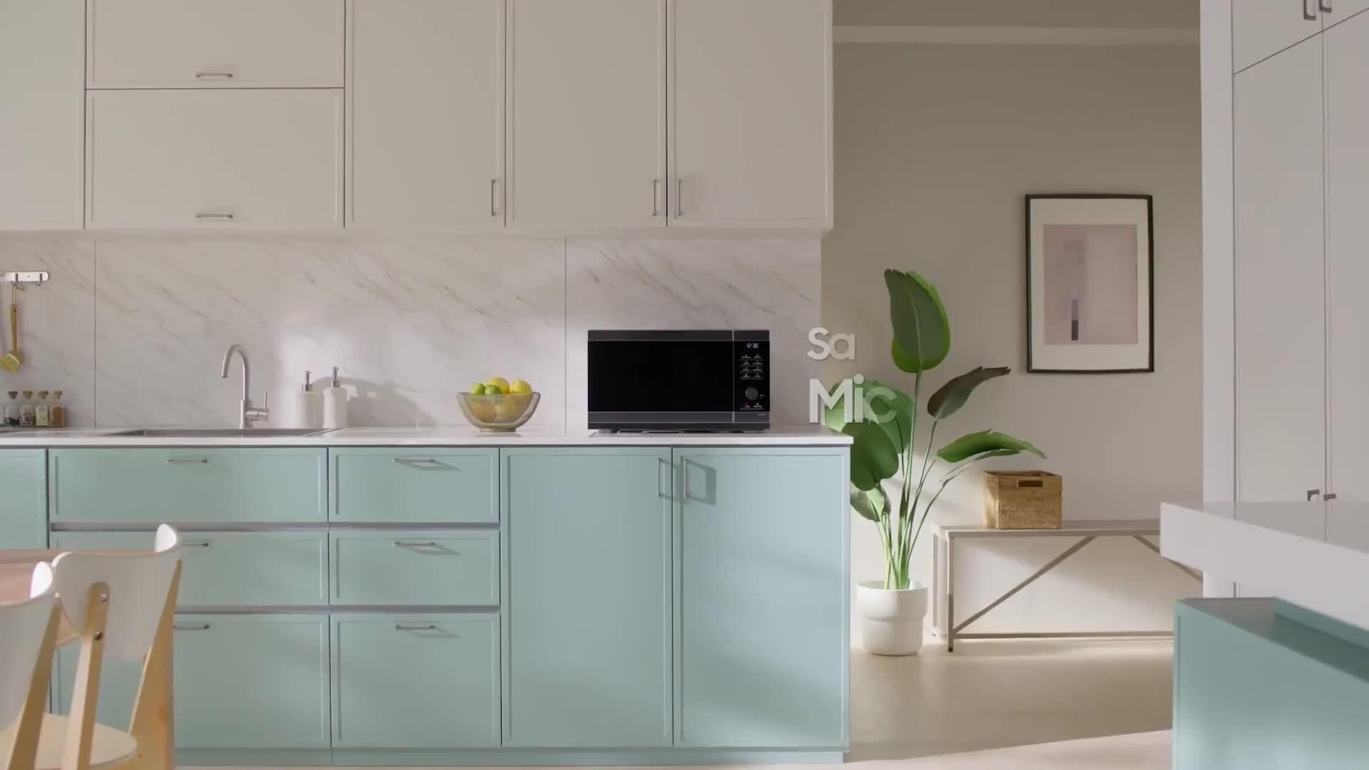 Image thumbnail 8 of 8 of Samsung Bespoke MS23T5018AE/EU 23L Solo Microwave with Triple Distribution System -&nbsp;White