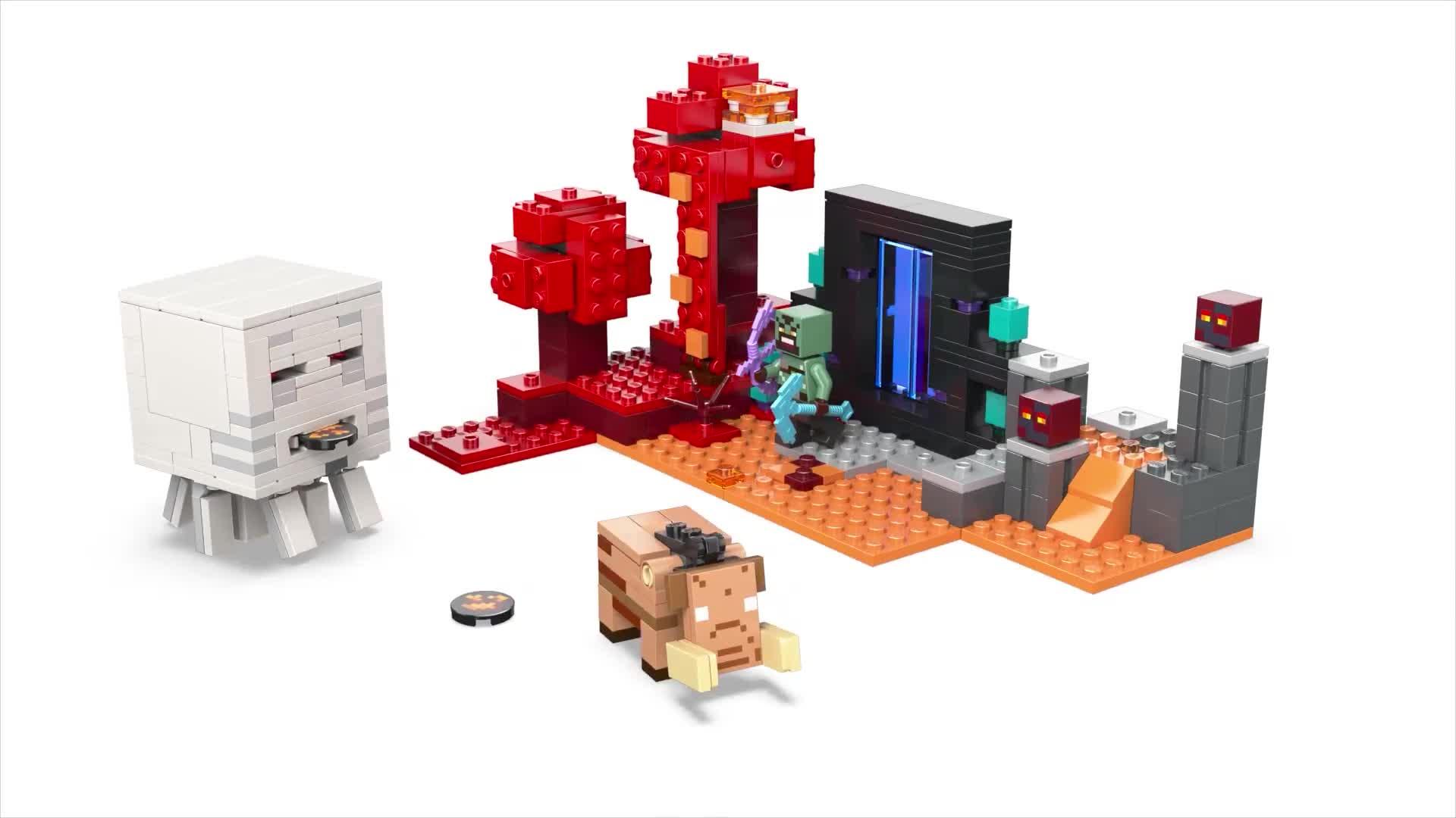 Image thumbnail 8 of 8 of LEGO Minecraft The Nether Portal Ambush Toy 21255