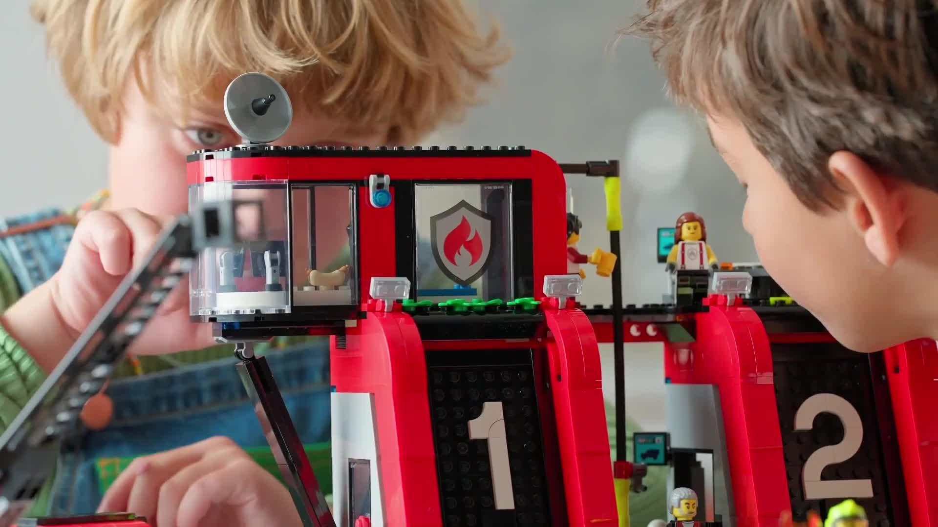 LEGO City Fire Station with Fire Engine Playset 60414 Very