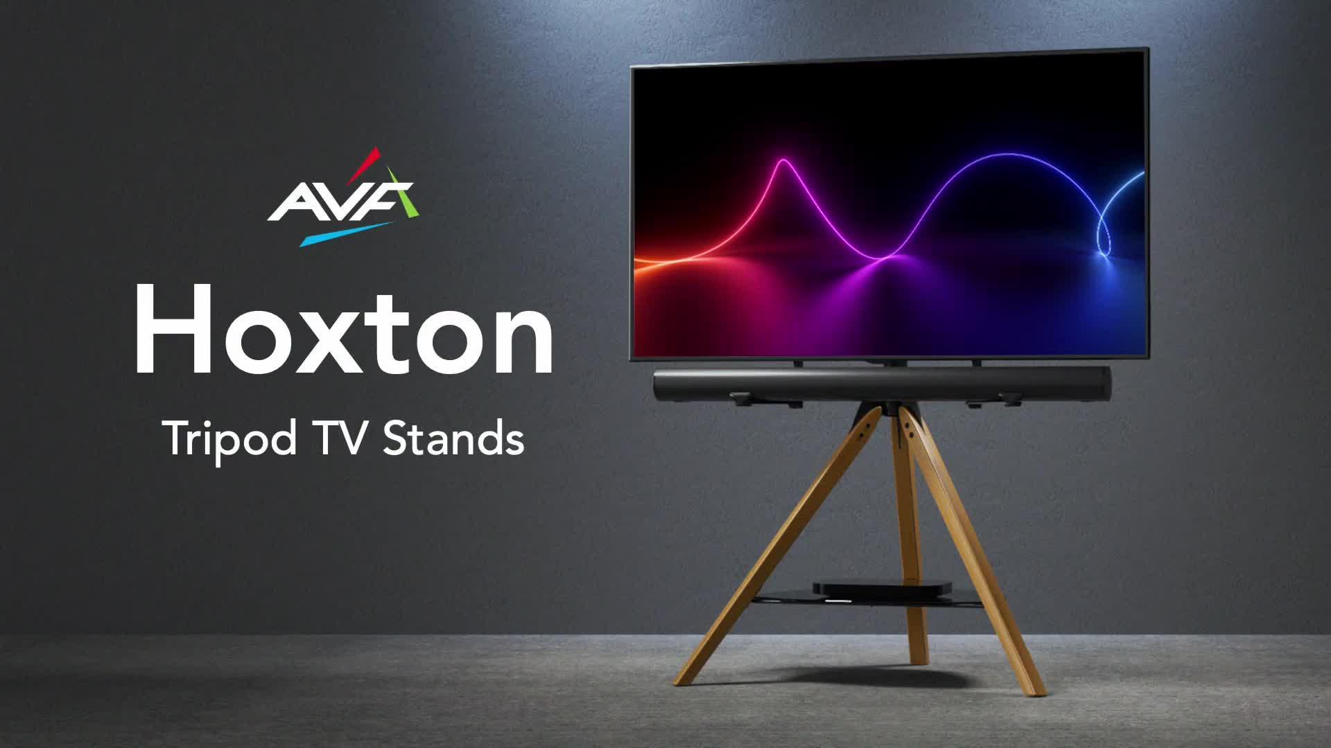 Image thumbnail 8 of 8 of AVF Hoxton Tripod TV Stand, for TVs 32-70" - Dark Wood
