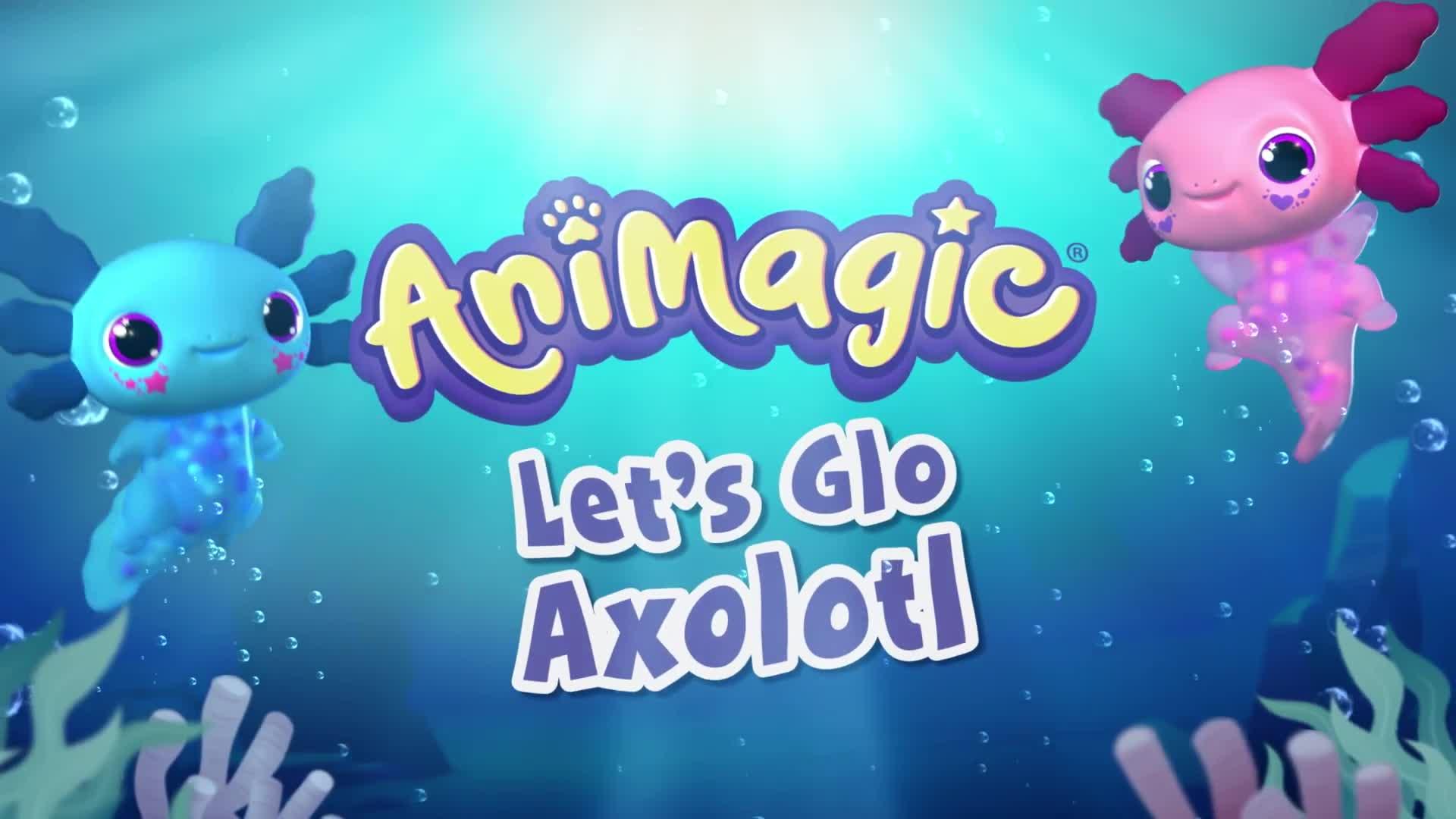 Image thumbnail 8 of 8 of AniMagic Lets Glo Axolotl Bubble Reef Aquarium