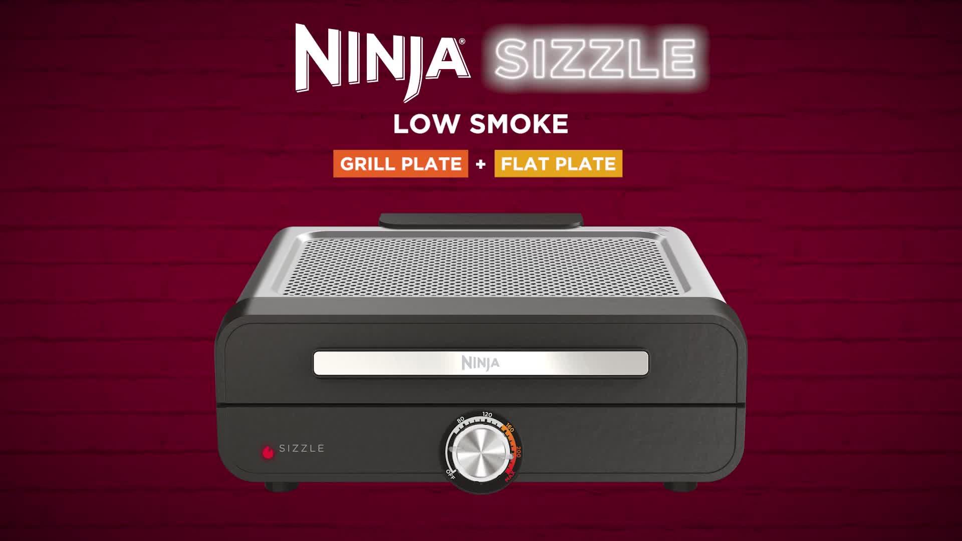 Image thumbnail 7 of 7 of NINJA Sizzle Low Smoke Indoor Grill &amp; Flat Plate GR101UK
