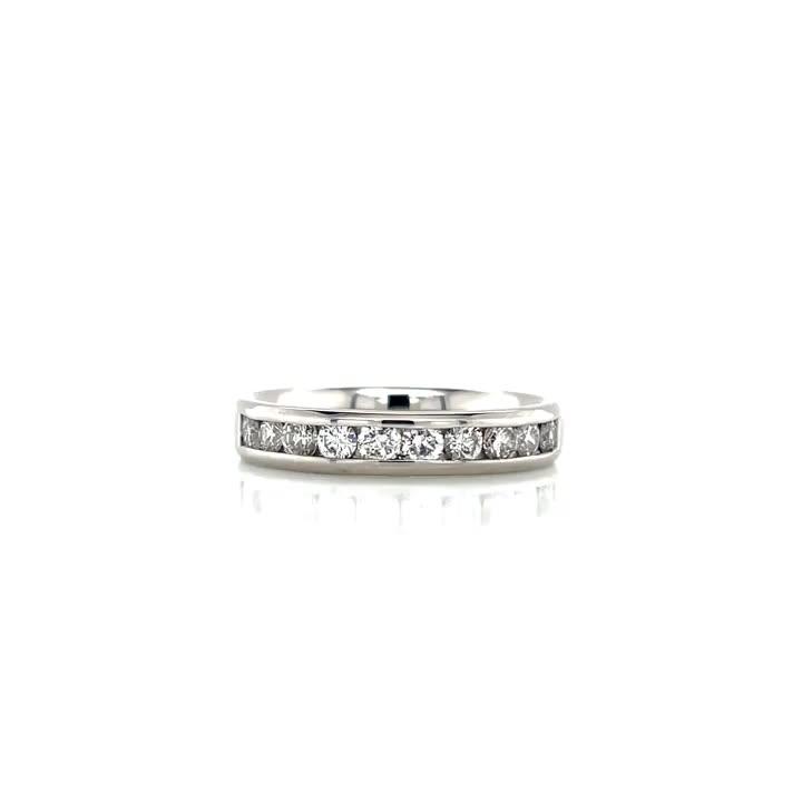 Image thumbnail 6 of 6 of Ernest Jones Platinum Engagement Ring. 0.50ct Diamond Channel Set Eternity Ring
