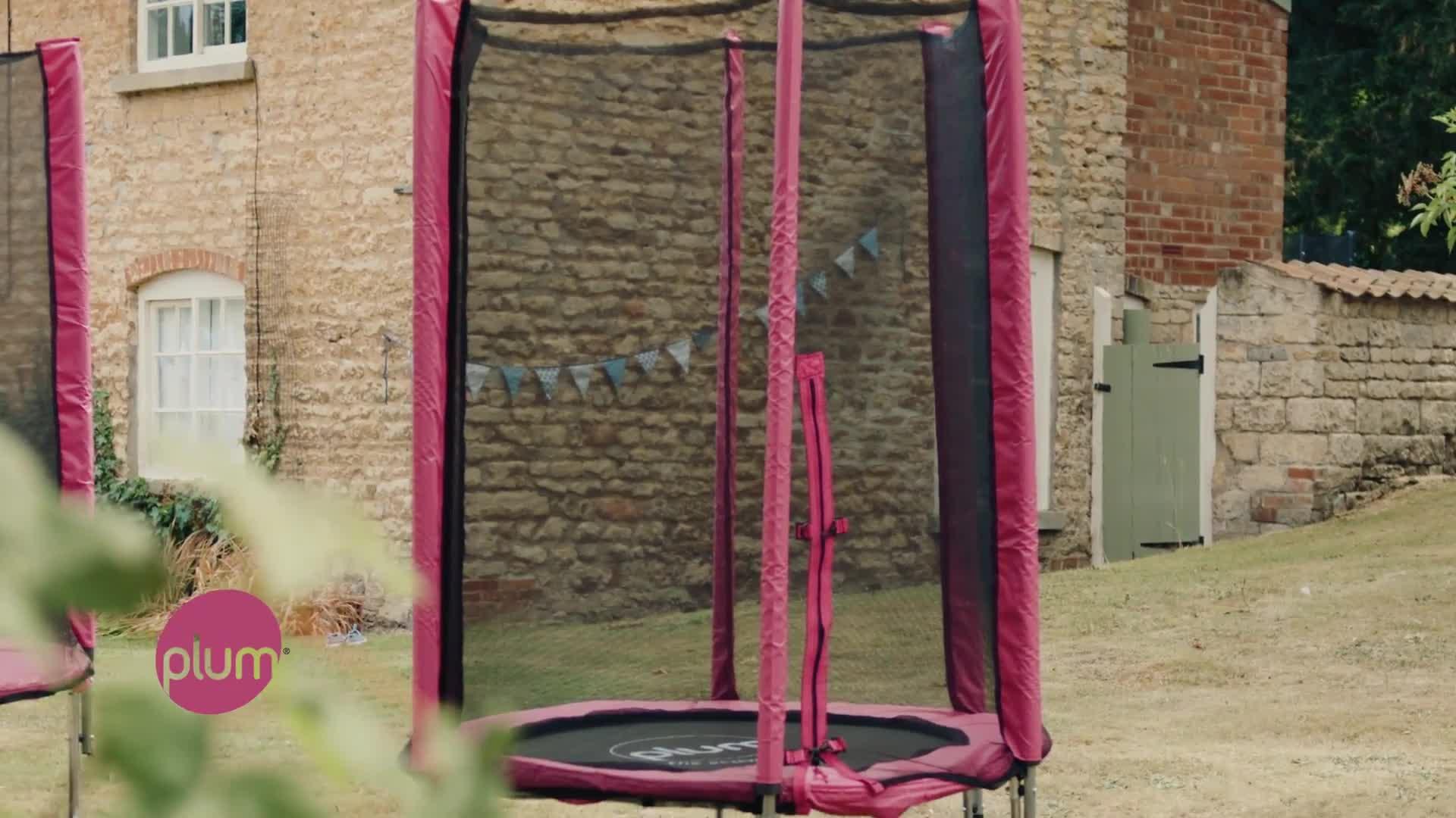 Image thumbnail 8 of 8 of Plum Junior Springsafe 4ft Trampoline &amp; Enclosure - Pink