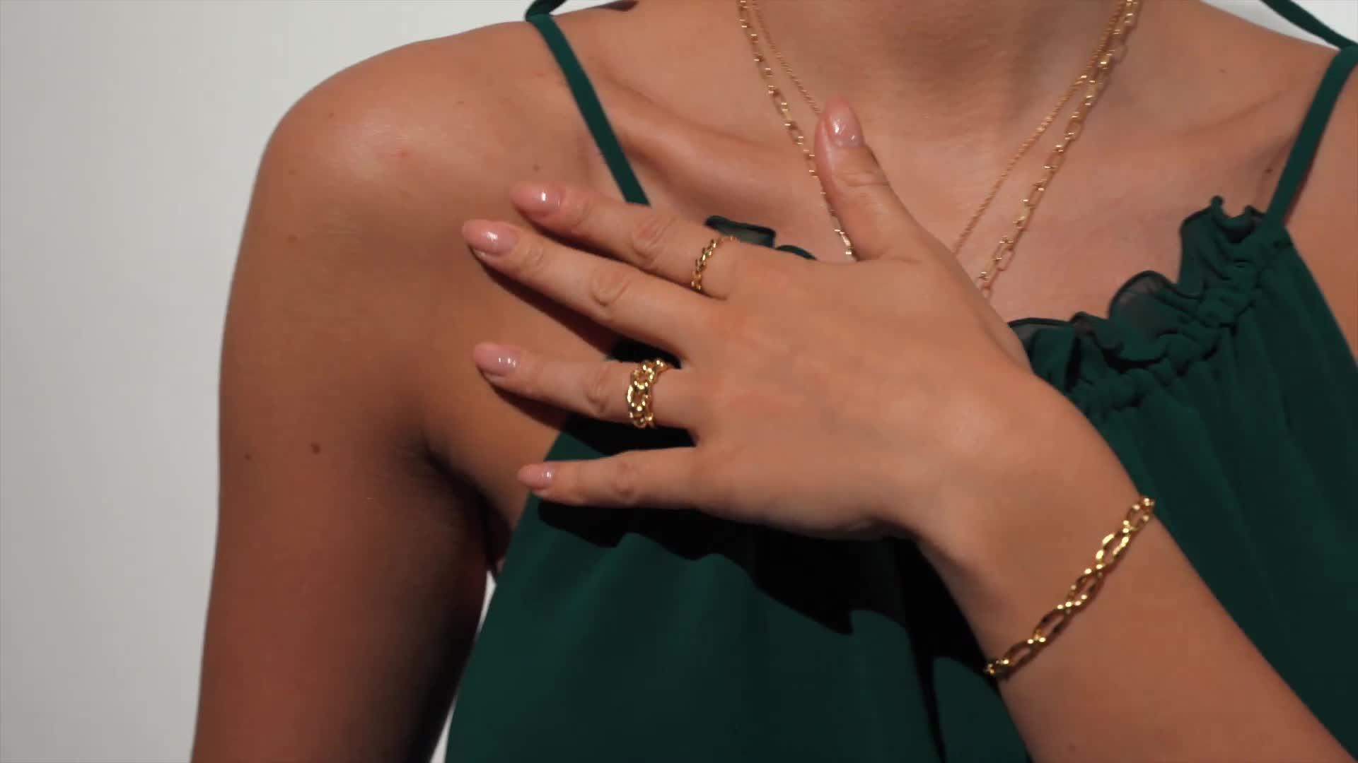 Image thumbnail 8 of 8 of Elk & Bloom Chunky 18K Thick Gold Plated Hoops