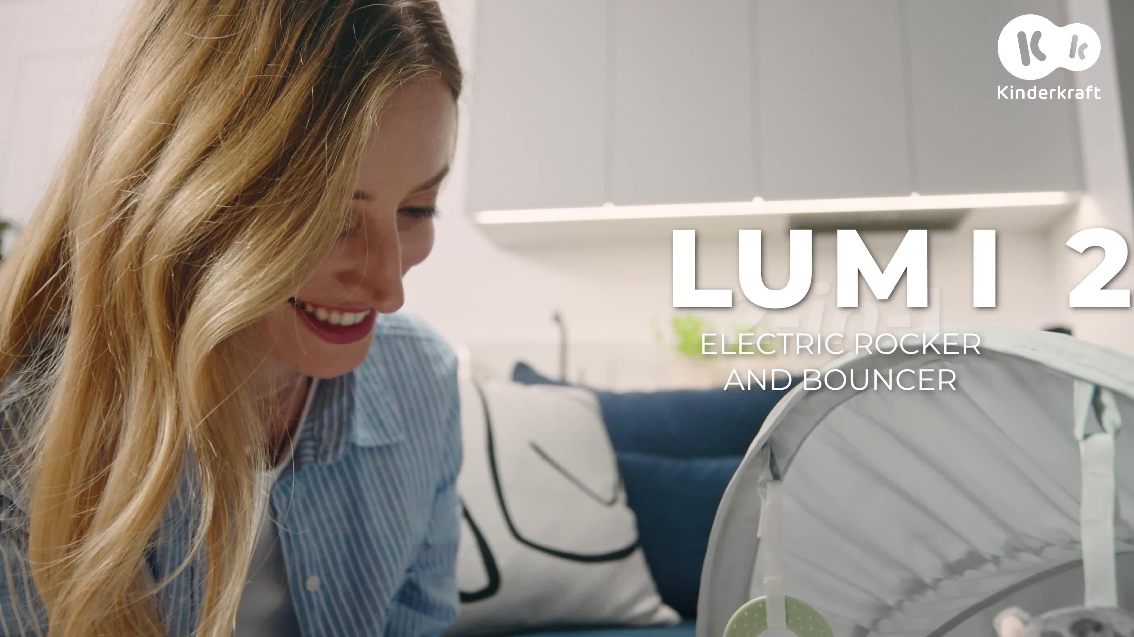 Image thumbnail 8 of 8 of Kinderkraft Lumi 2 Electric&nbsp;Swing and Bouncer&nbsp;- Light Grey