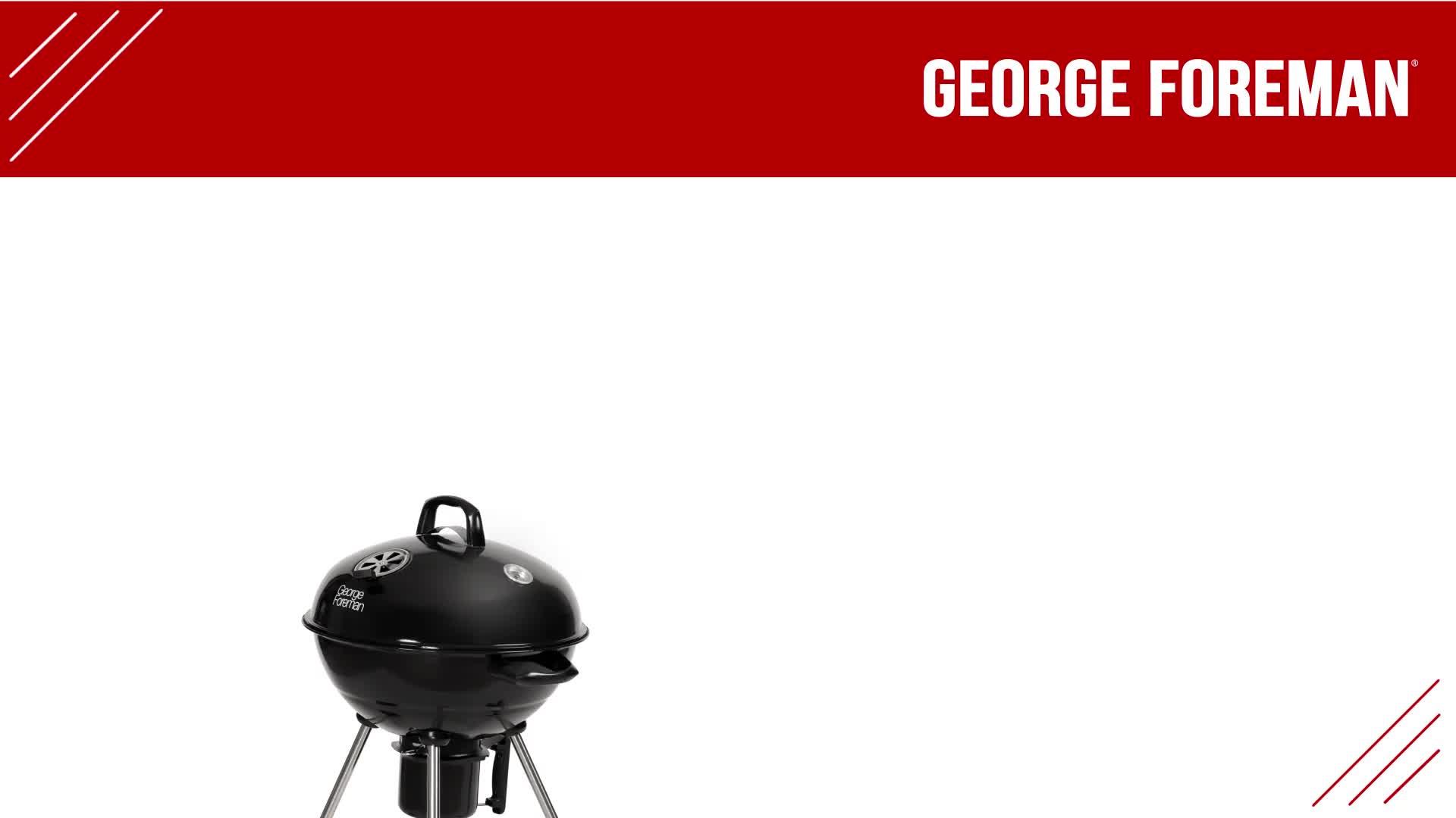 Image thumbnail 7 of 7 of George Foreman Kettle Charcoal BBQ 20-inch, Black
