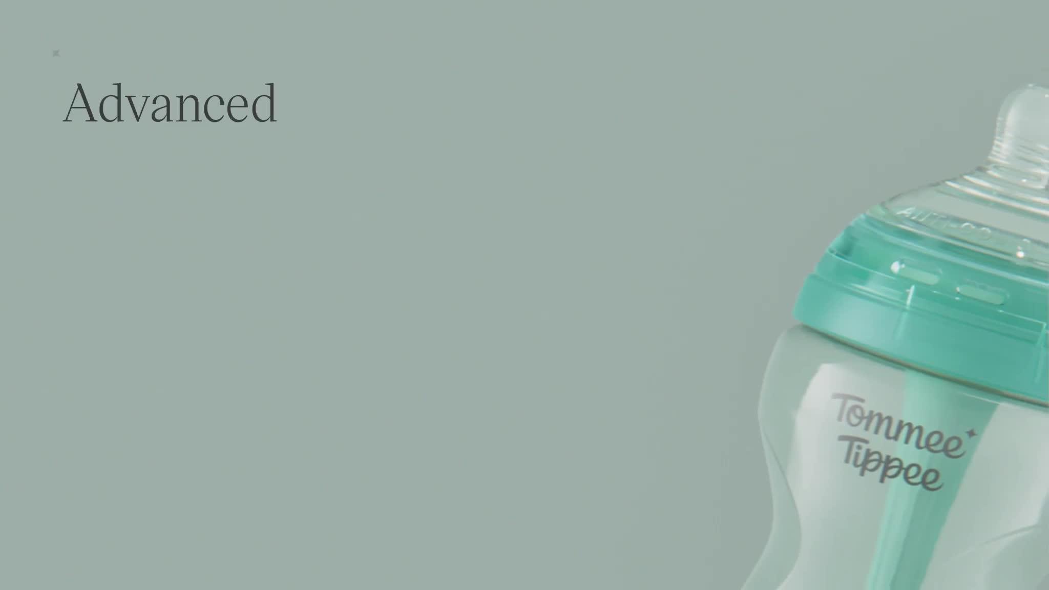 Image thumbnail 8 of 8 of Tommee Tippee Advanced Anti- Colic 6 x 260ml Bottles - Clear/Blue