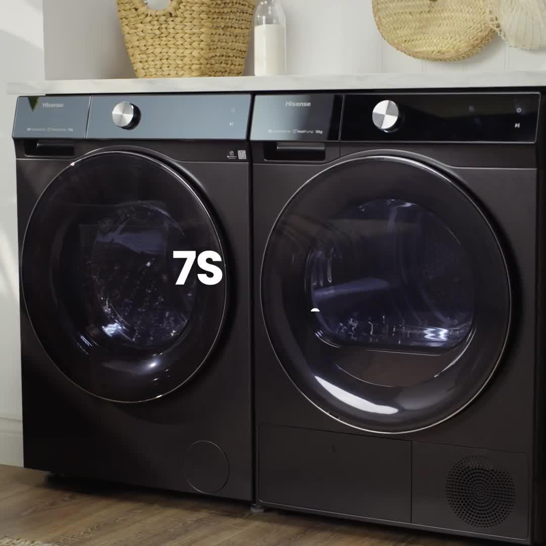Image thumbnail 8 of 8 of Hisense 7S Series WF7S1247BB 12kg Load, 1400 Spin, AI Washing Machine with Touch Control - Black - A Rated