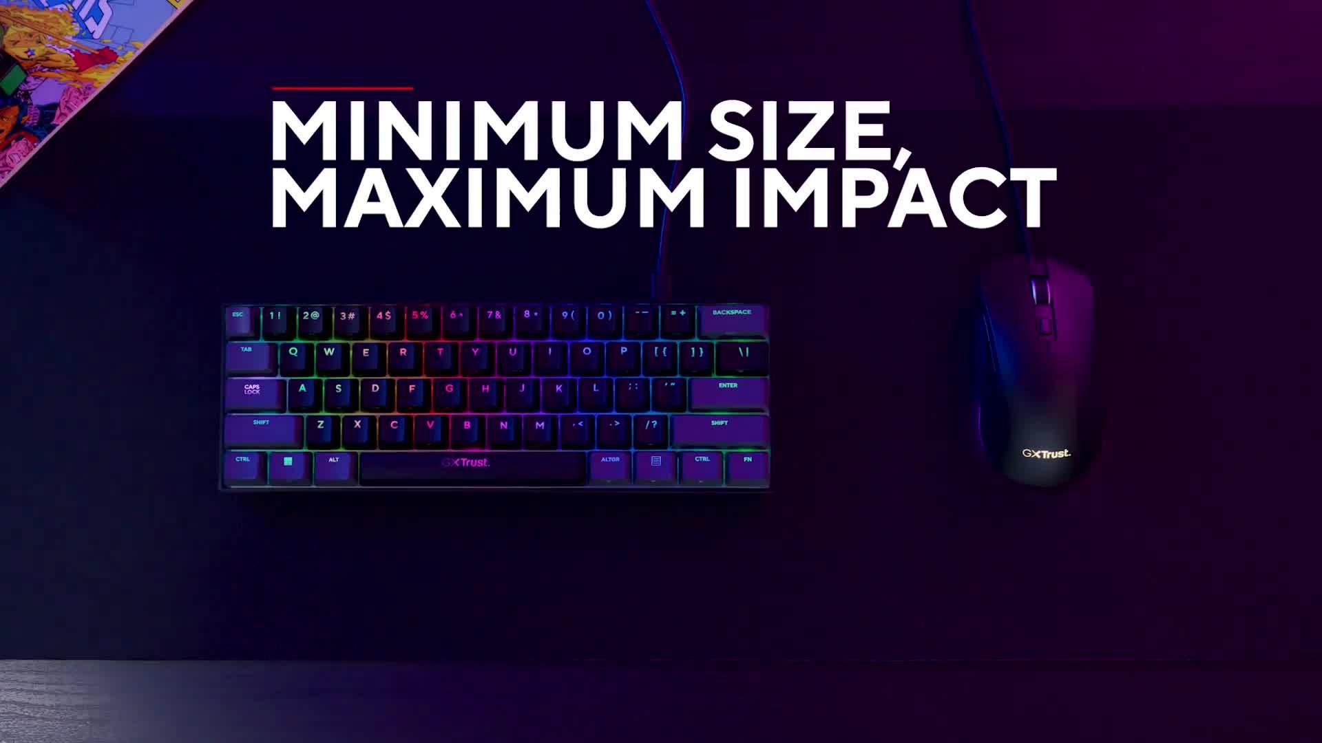 Image thumbnail 6 of 6 of Trust GXT867 Acira 60% Mini Mechanical Gaming Keyboard with Full RGB Illumination
