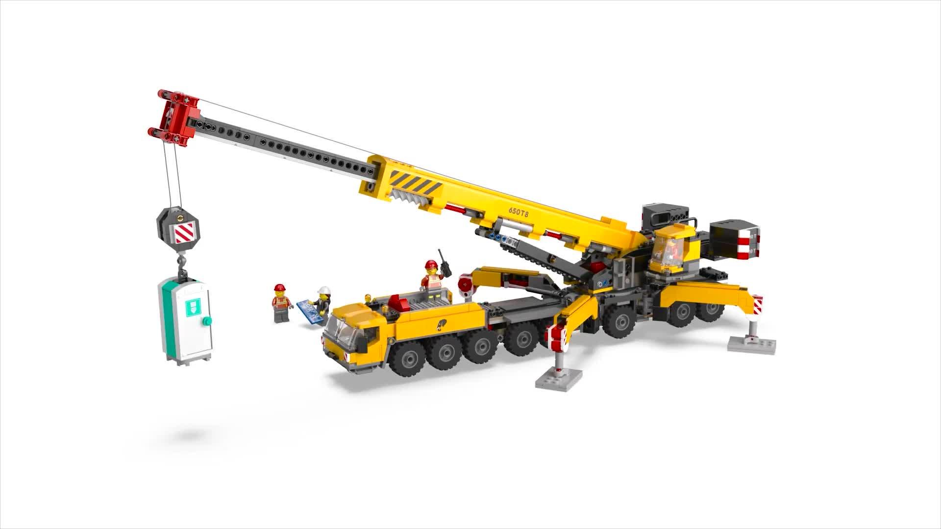 LEGO City Yellow Mobile Construction Crane Toy 60409 Very