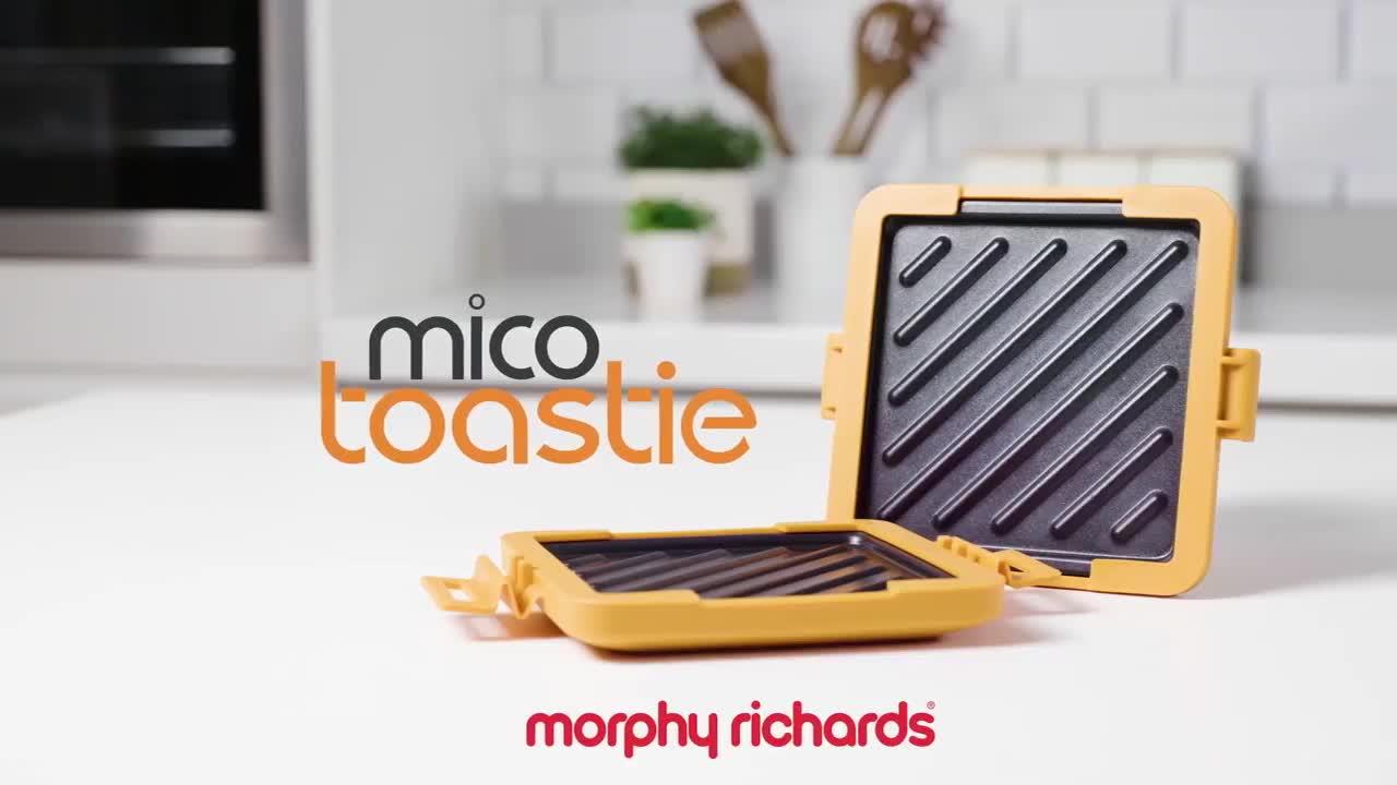 Morphy Richards Mico Microwave Toastie Sandwich Maker and Grill Silicone Microwaveable Cookware Non stick Coating Heatwave Technology Very