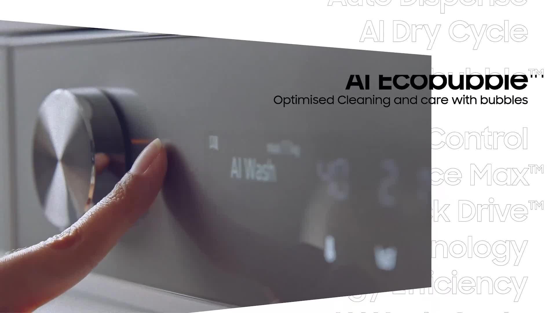 Image thumbnail 8 of 8 of Samsung Series 5 AI Energy WW11DG5B25ABEU 11kg Load, 1400 Spin Washing Machine with SpaceMax - Black