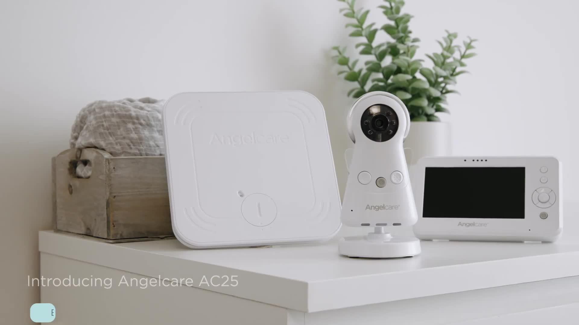 Angelcare AC25-1 Baby Movement Monitor with Video Sound Very