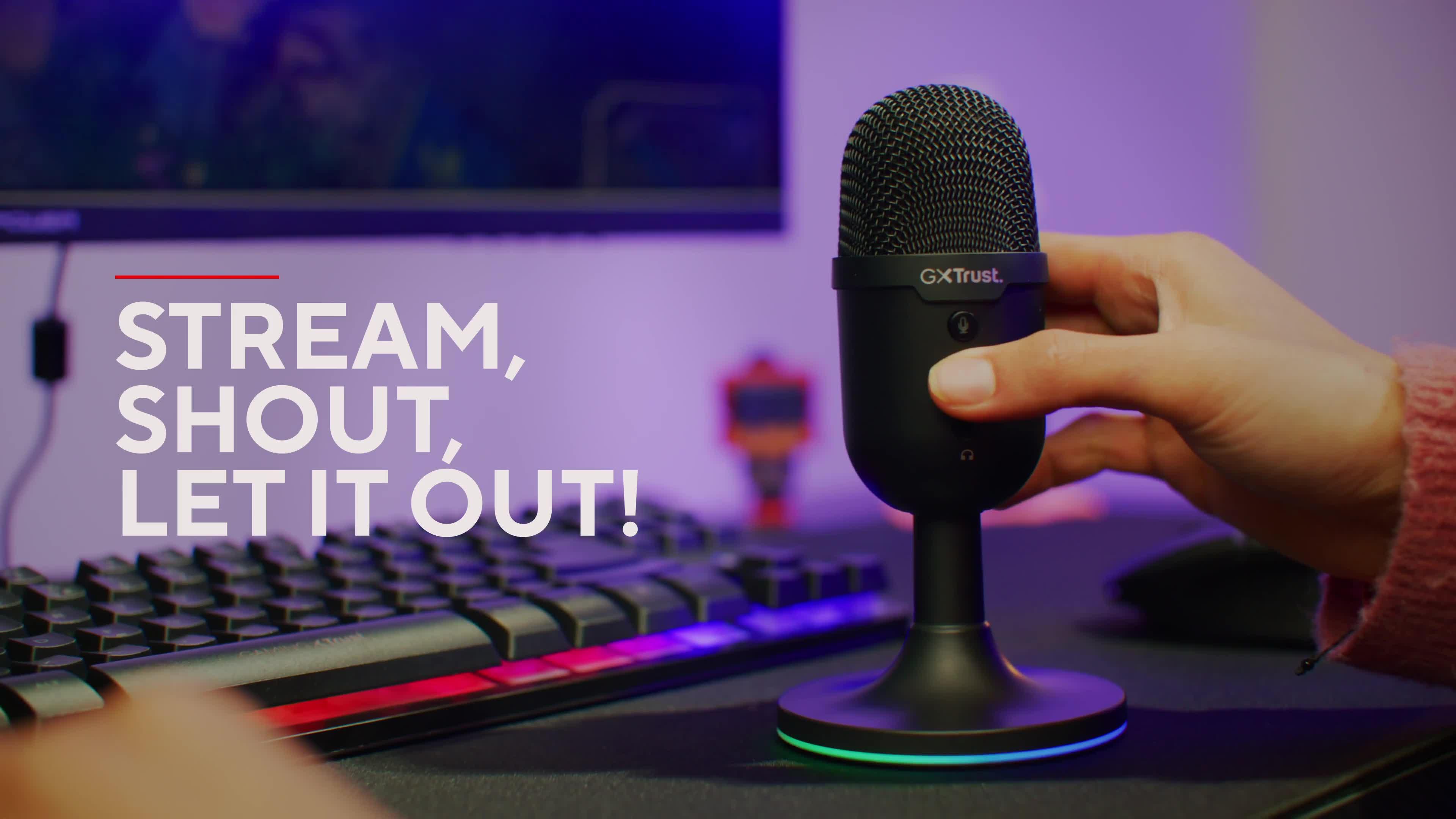 Image thumbnail 8 of 8 of Trust GXT234 Yunix Compact USB RGB LED PC Microphone for Gaming, Streaming