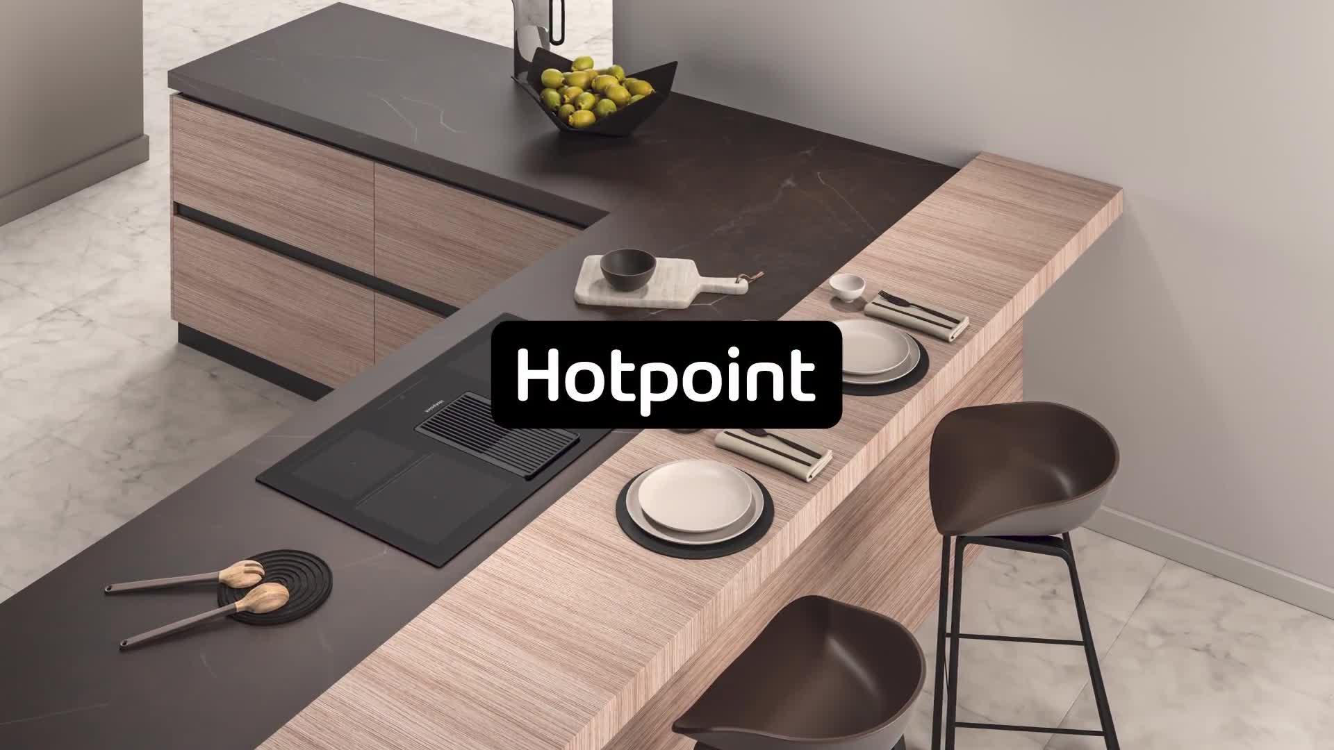 Image thumbnail 8 of 8 of Hotpoint PVH92BKFKIT 90cm Vented Hob - Black