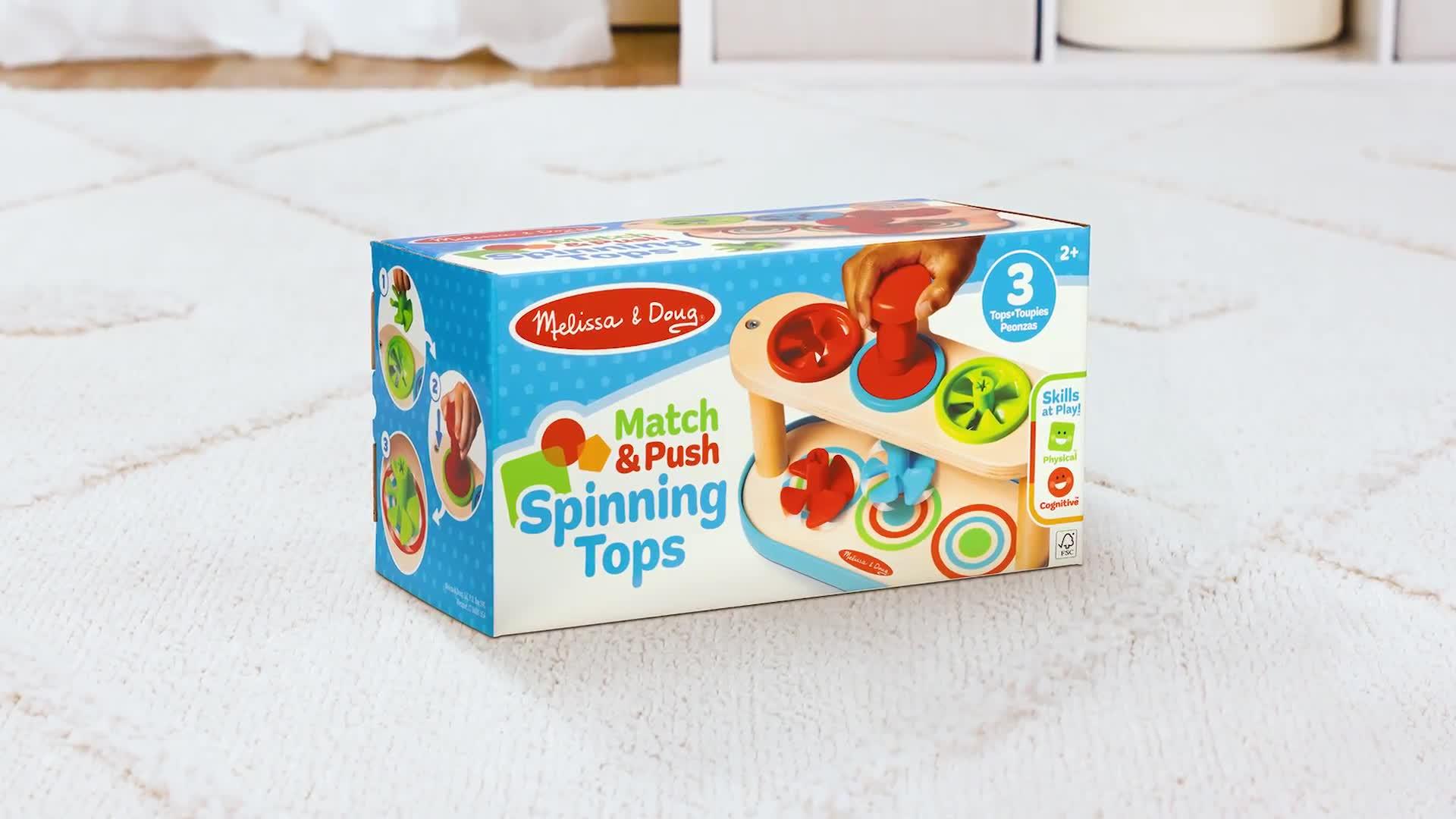 Image thumbnail 8 of 8 of Melissa & Doug Match &amp; Push Spinning Tops