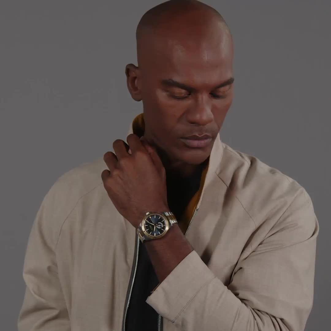 Image thumbnail 8 of 8 of BOSS Gents Automatic Troper Watch with Two Tone Yellow Gold IP &amp; Stainless Steel