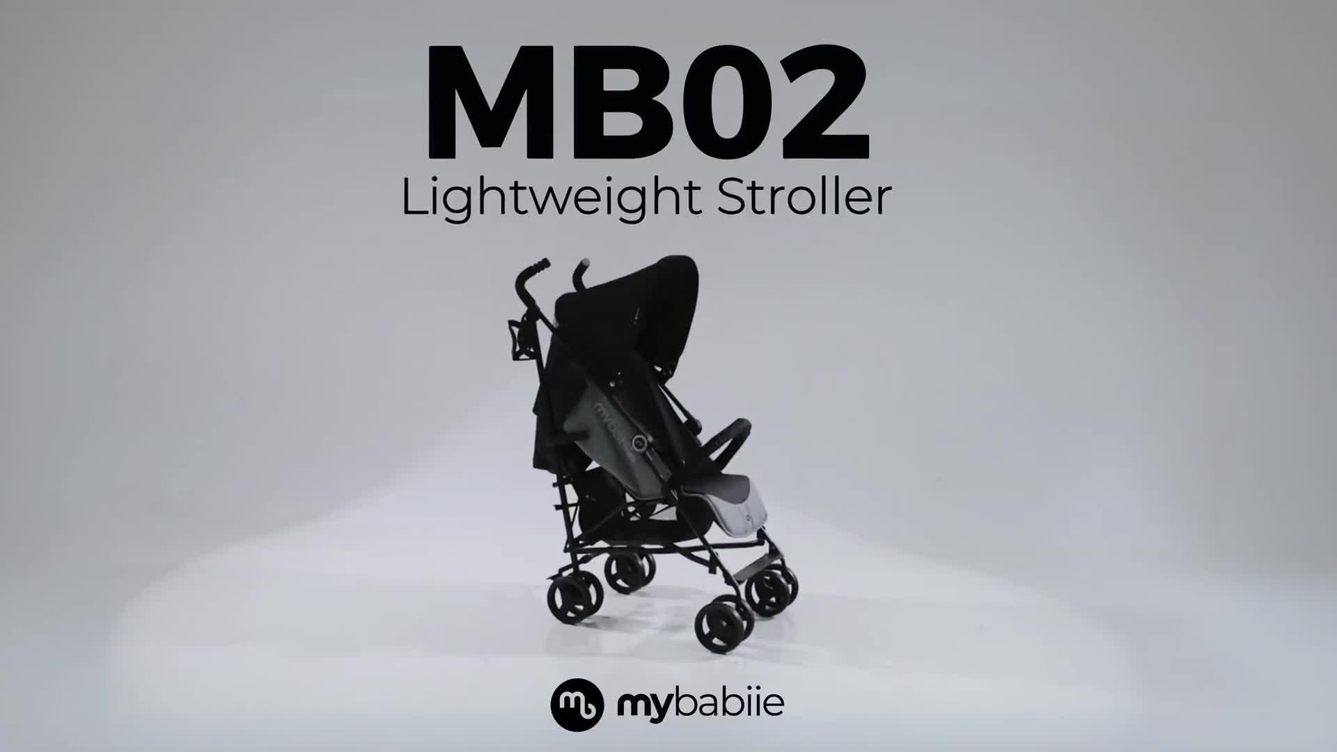 My Babiie MB02 Plus Black Lightweight Stroller Very