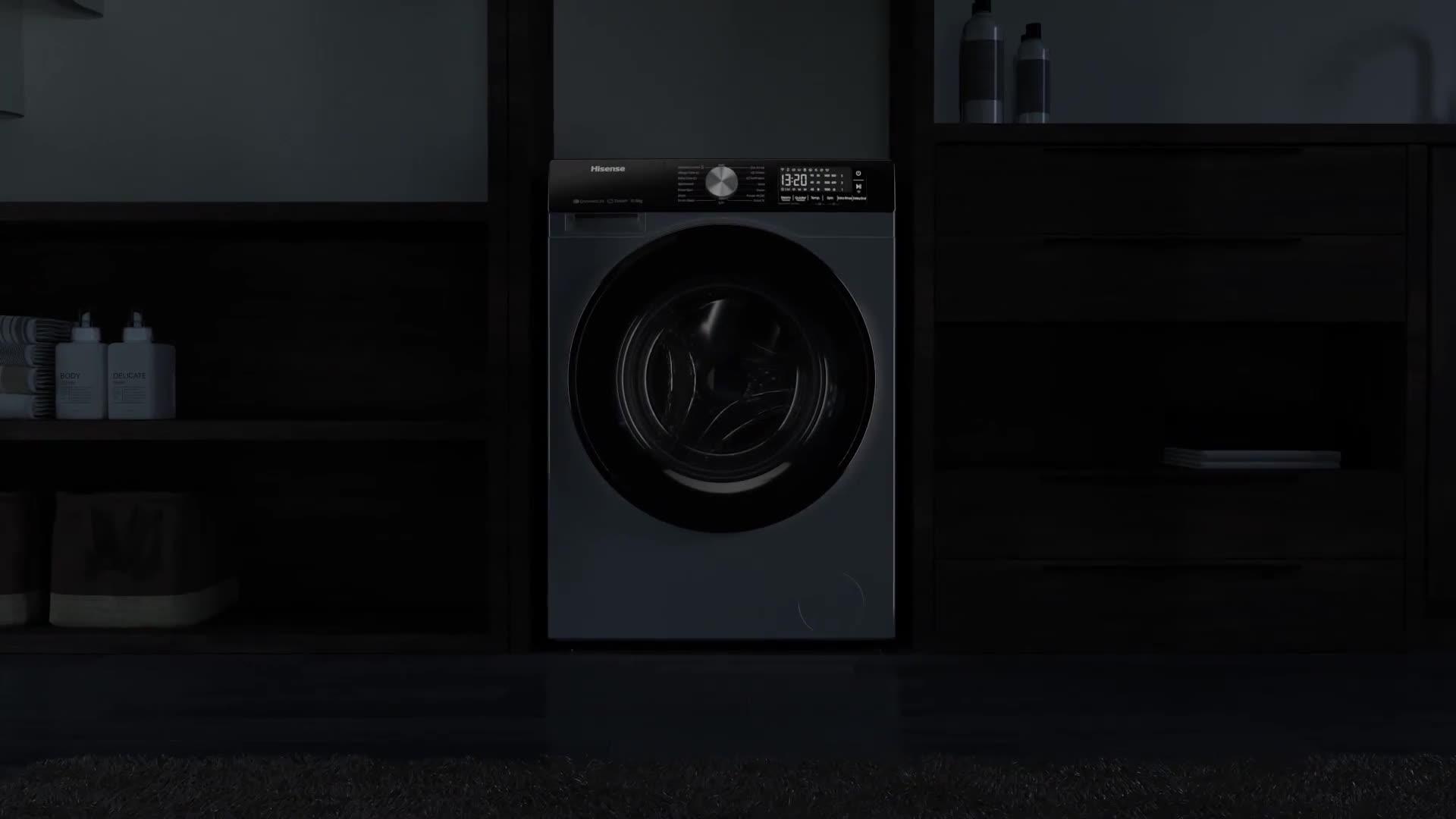 Image thumbnail 8 of 8 of Hisense 3S Series WF3S8043BB3 WiFi-enabled 8kg Wash,&nbsp;1400 Spin Washing Machine - Black