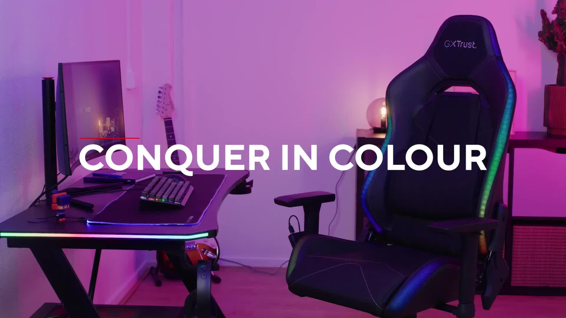 Image thumbnail 7 of 7 of Trust GXT719 Ruya RGB Adjustable Gaming Chair Black