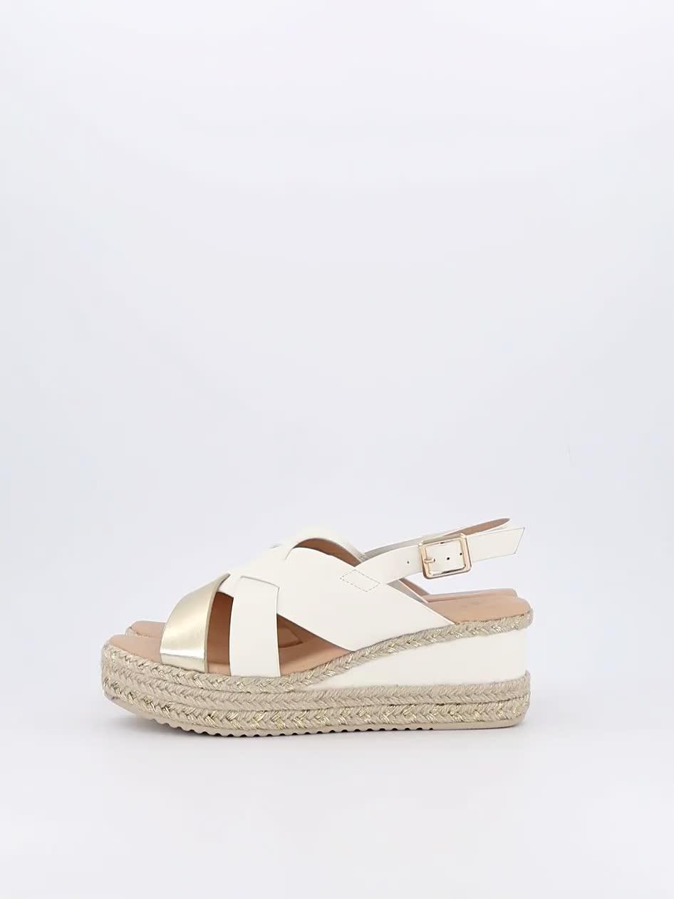 Image thumbnail 7 of 7 of V by Very Wide Fit Wedge Sandal - White