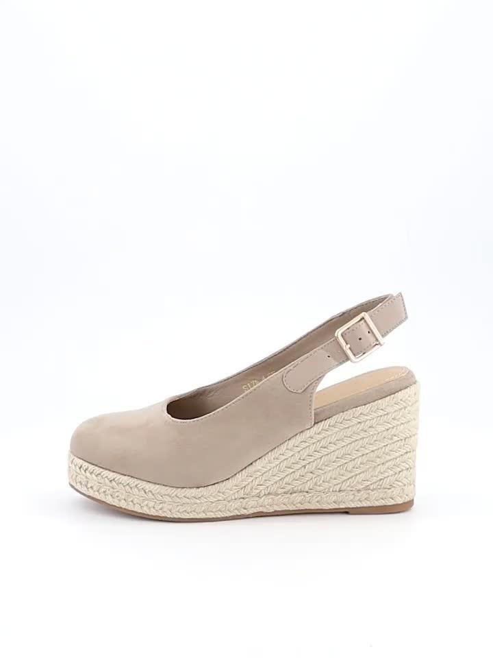 Image thumbnail 7 of 7 of V by Very Wide Fit Close Toe Wedge Sling Back - Taupe