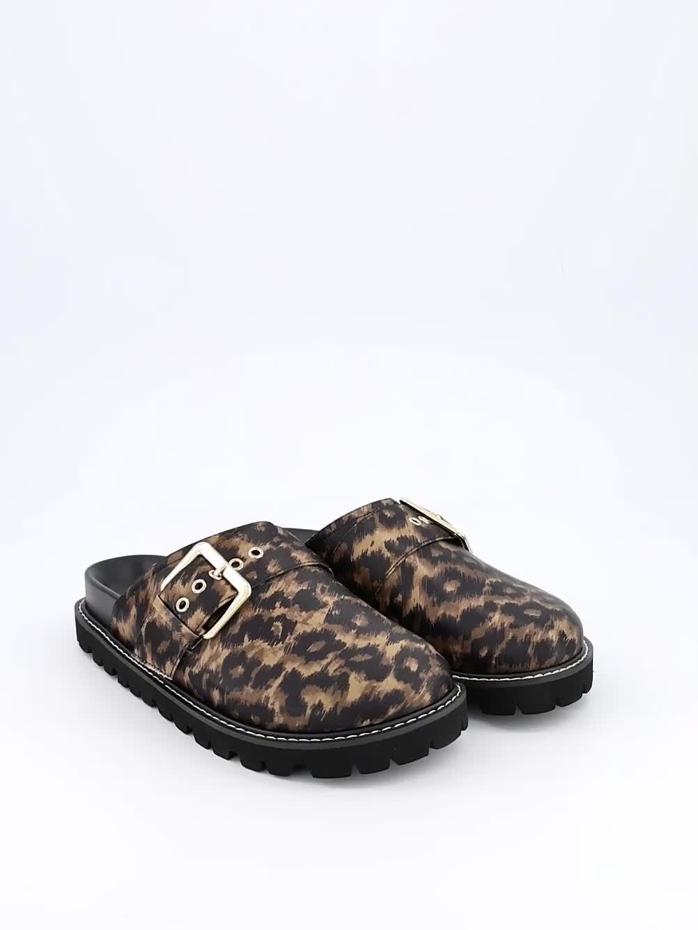 Image thumbnail 7 of 7 of V by Very Closed Toe Mule With Large Buckle - Leopard Print