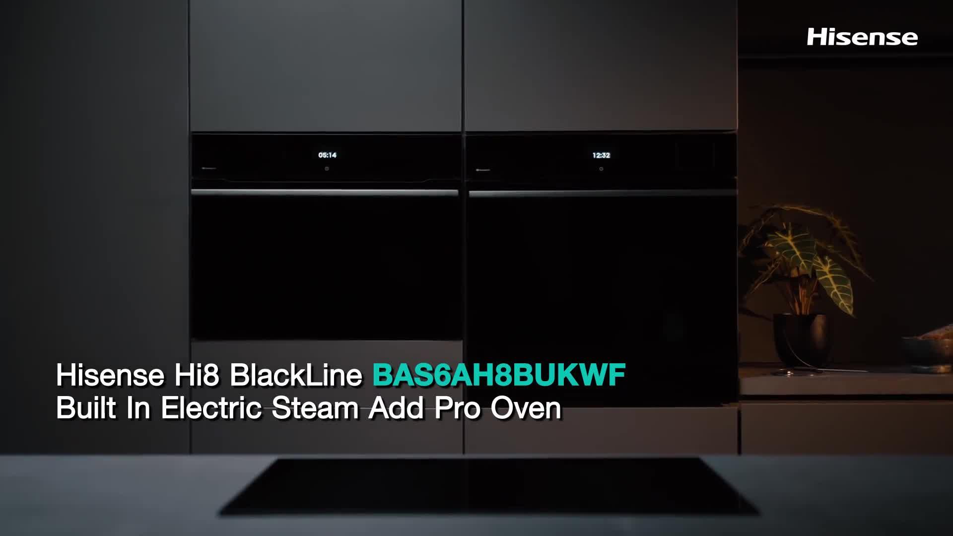 Image thumbnail 8 of 8 of Hisense Hi8 BlackLine BAS6AH8BUKWF 77L Built In Electric Single Steam Oven - Jet Black