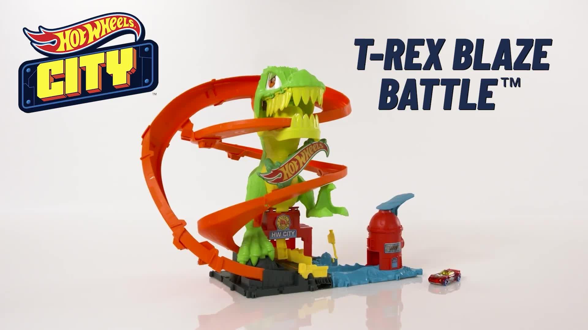 Image thumbnail 6 of 6 of Hot Wheels City T-Rex Blaze Battle