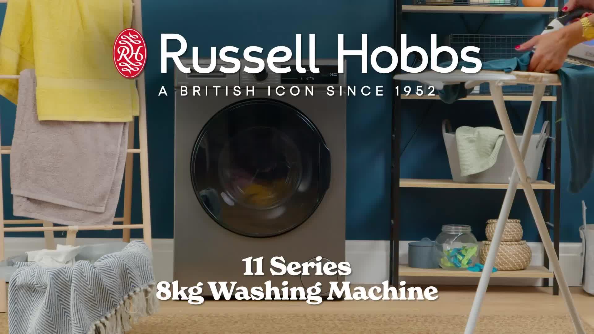Image thumbnail 8 of 8 of Russell Hobbs RH814W111AN 11 Series&nbsp;8kg Load,&nbsp;1400rpm Spin&nbsp;Washing Machine - Anthracite