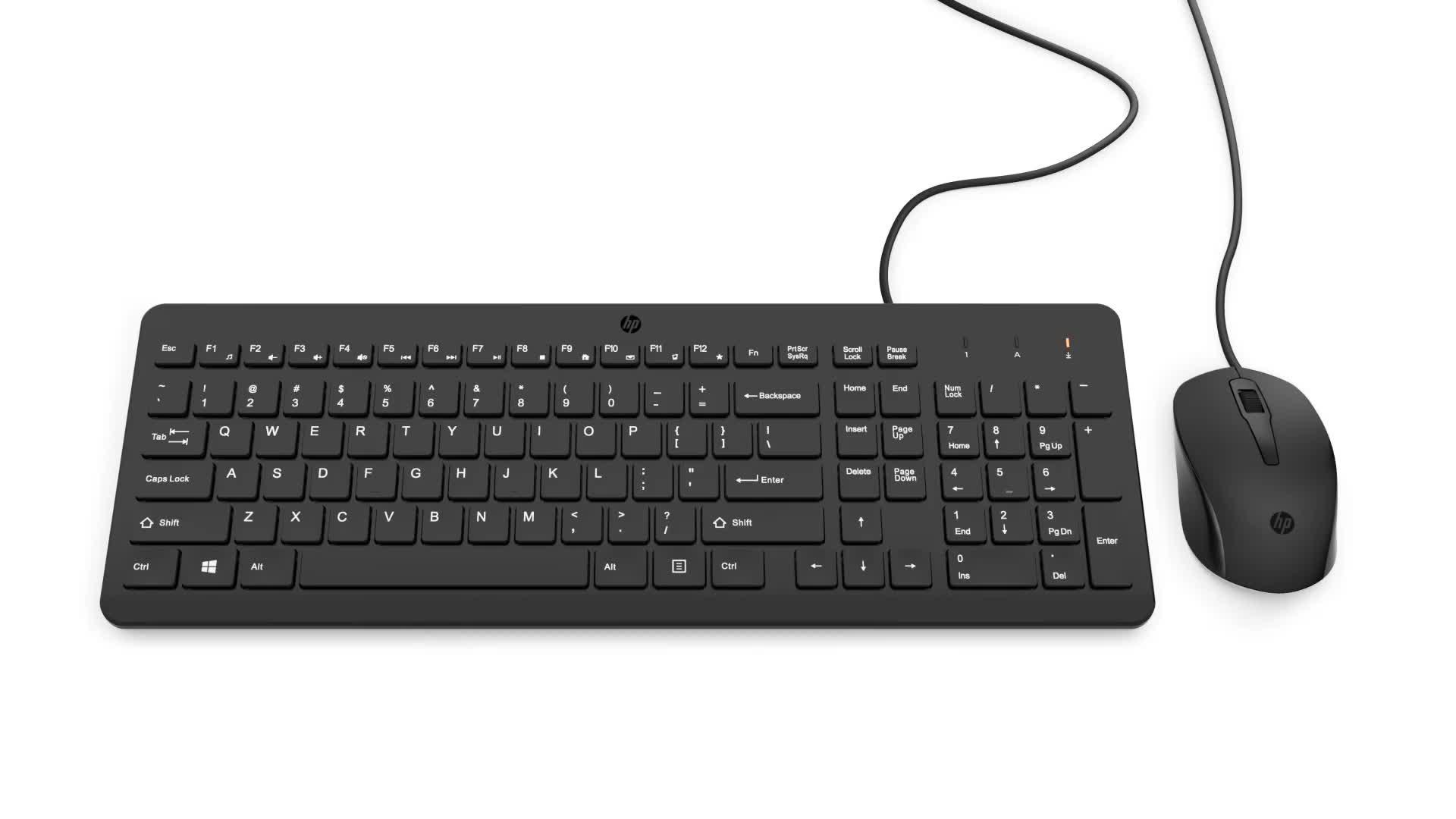 Image thumbnail 8 of 8 of HP 150 Wired Mouse &amp; Keyboard Combo - &nbsp; Ergonomically Designed - &nbsp;Quiet Performance &nbsp;- Black