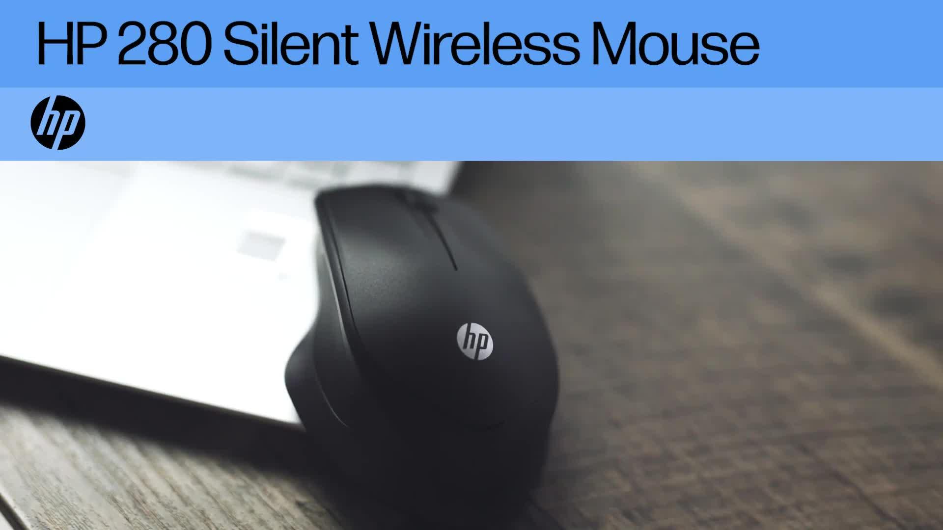 Image thumbnail 8 of 8 of HP 280 Silent PC Wireless Mouse - Comfortable &amp; Ergonomic Design - 90% Noise Reduction - Up to 18 Months Battery &nbsp;- &nbsp;Black