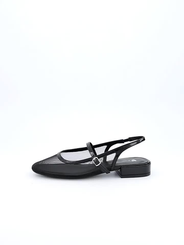 Image thumbnail 7 of 7 of V by Very Sling Back Low Heel Shoe - Black