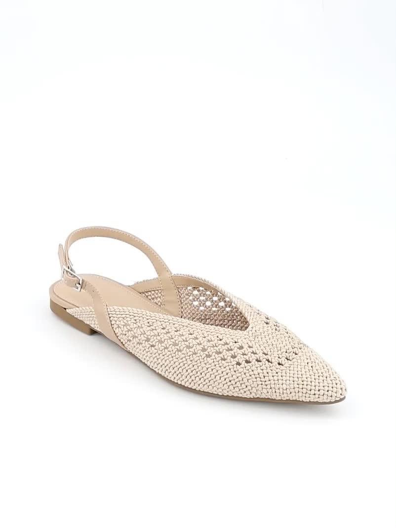 Image thumbnail 8 of 8 of V by Very Crochet Pointed Sling Back Ballerina - Natural