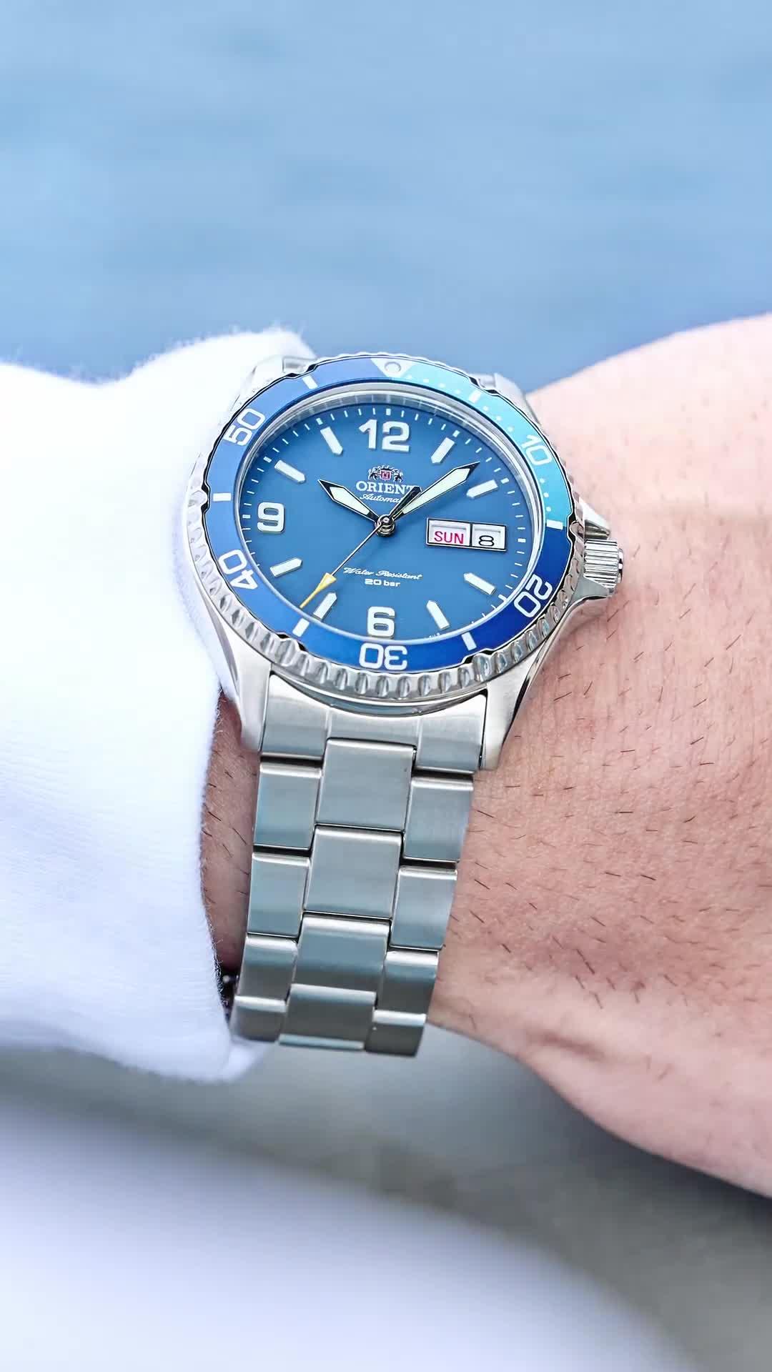 Sun Mako Ii Blue Orient Automatic Mako 2023 Divers Watch With Blue