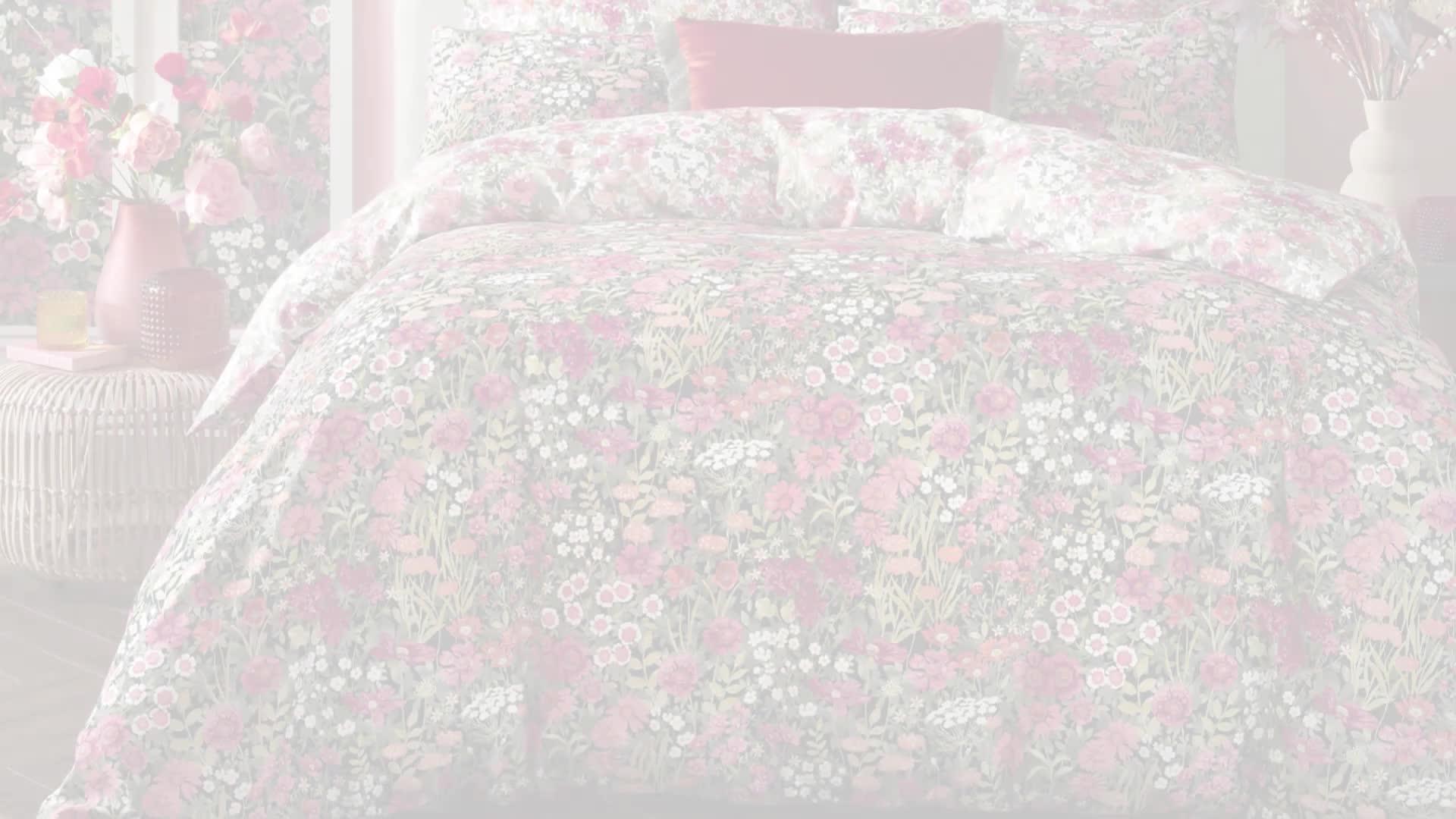 Image thumbnail 8 of 8 of Graham & Brown Wallflower Rust Black Duvet Set