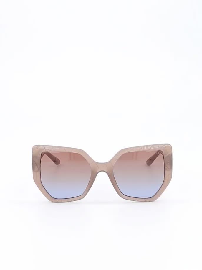 Image thumbnail 5 of 5 of Guess Geometric Oversized Sunglasses - Shiny Beige