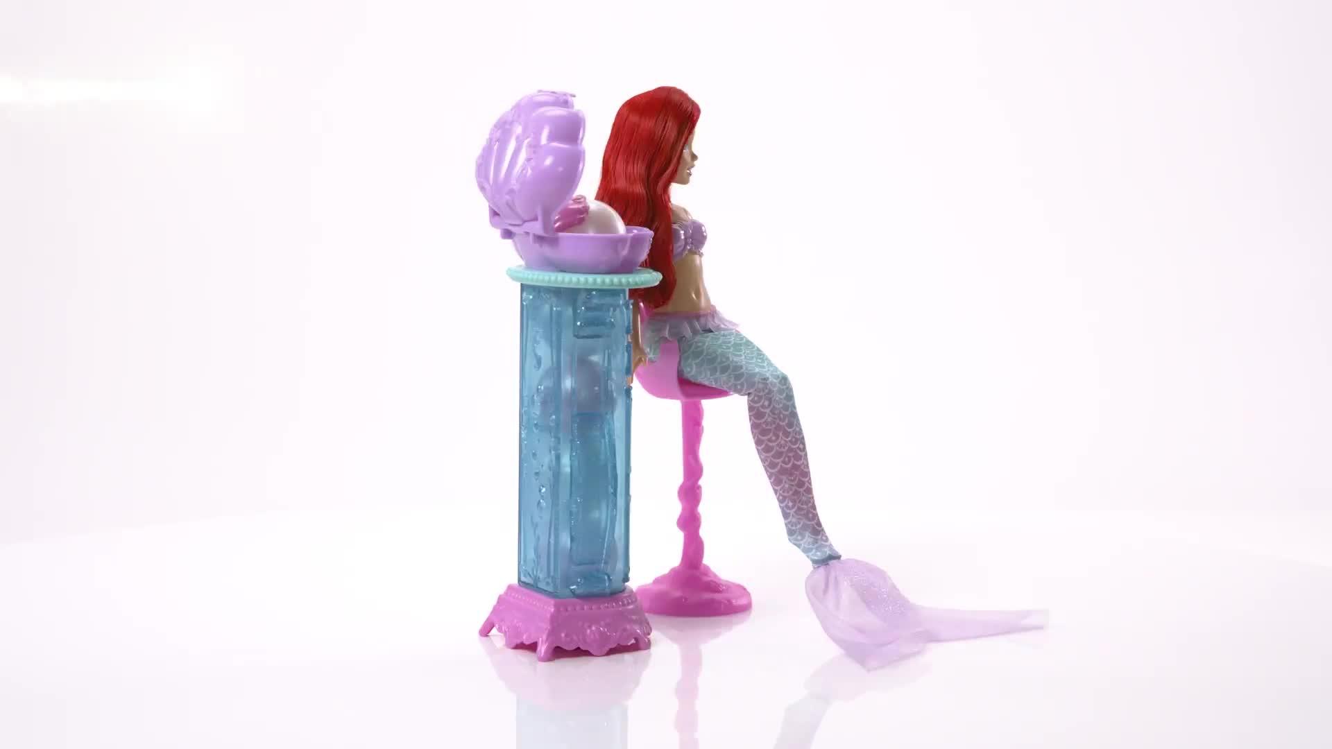 Image thumbnail 7 of 7 of Disney Princess Ariel Vanity Pop Mermaid Fashion Doll &amp; Vanity with 5 Pop-Up Surprises