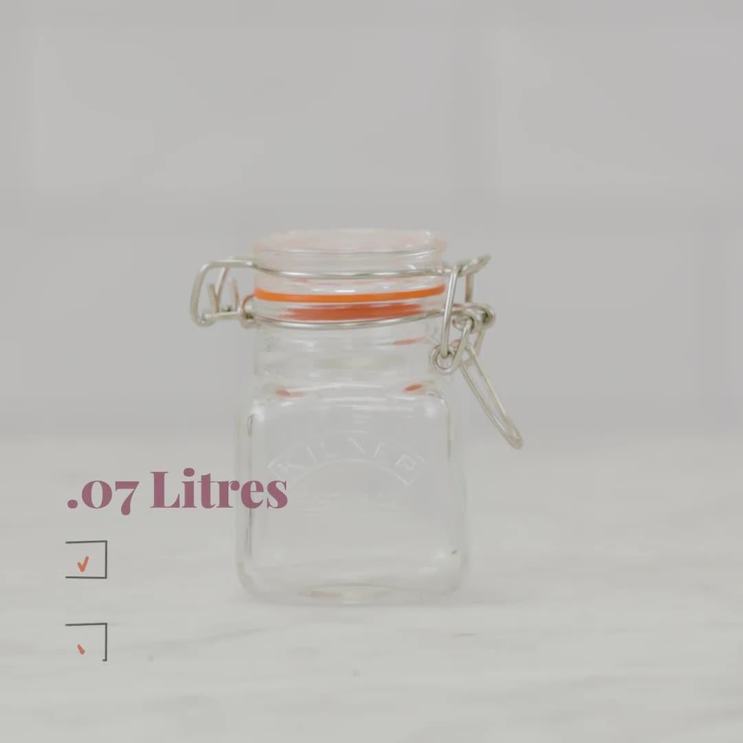 Image thumbnail 8 of 8 of KILNER Set Of 4 Clip Top Square Jars 1.5l