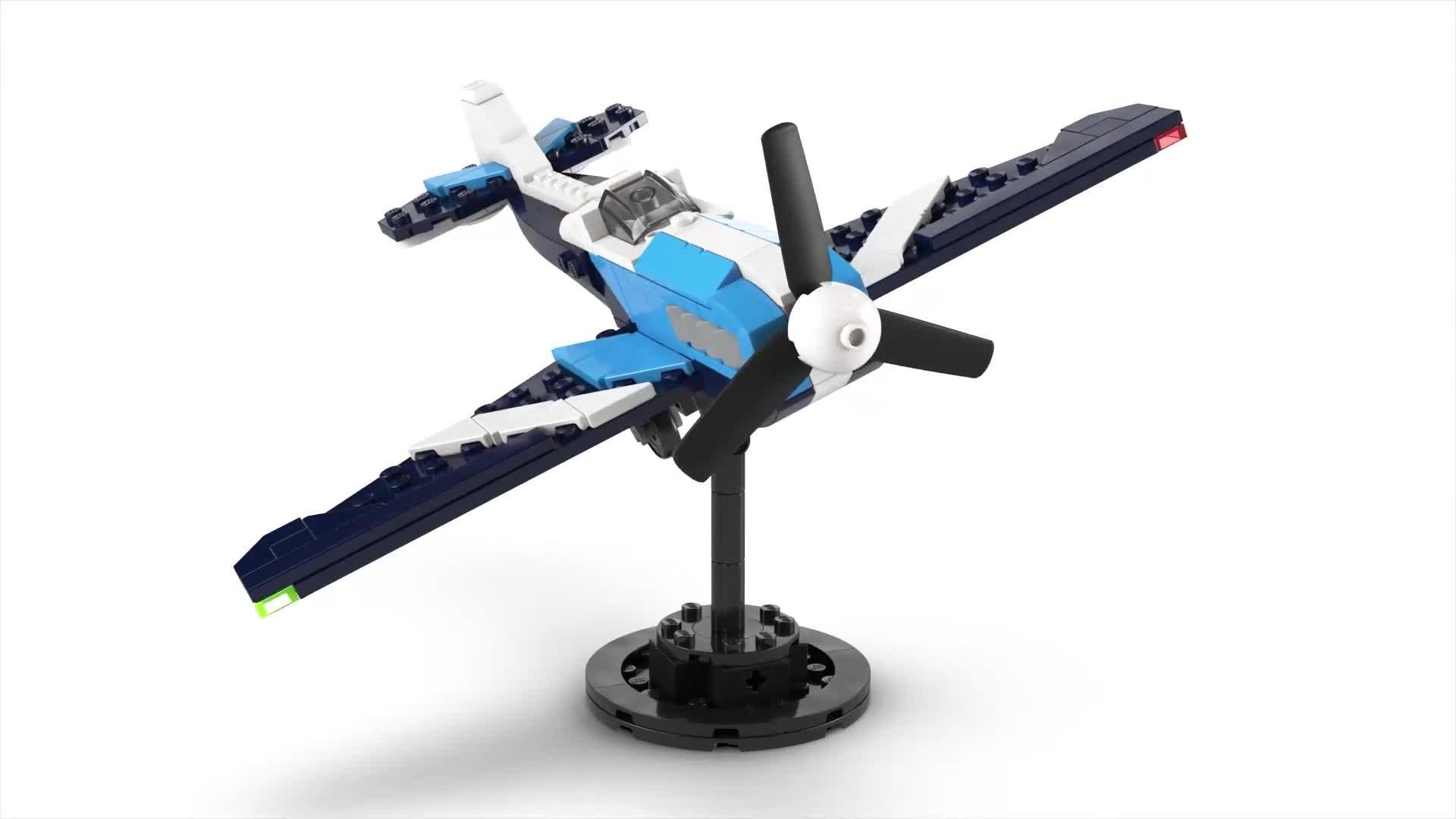 Image thumbnail 8 of 8 of LEGO Creator 3in1 Aircraft: Race Plane Toy Set 31160