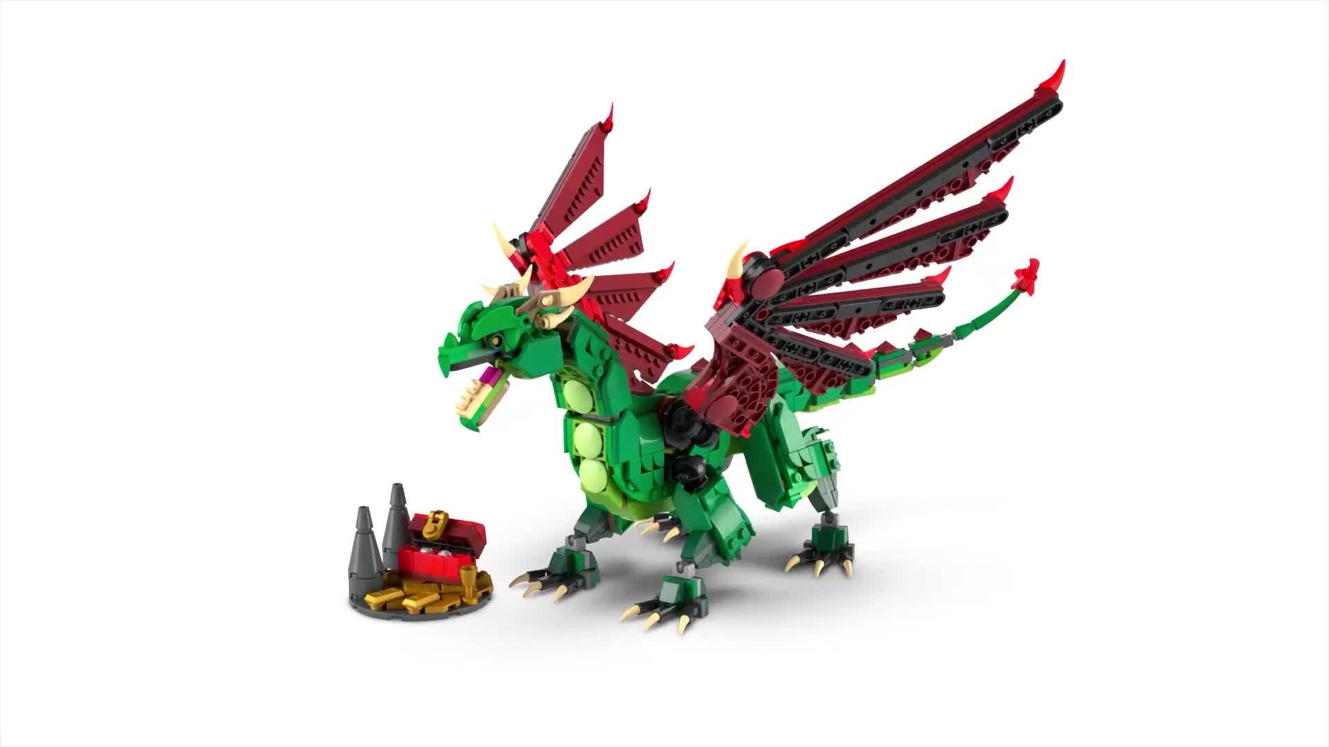 Image thumbnail 8 of 8 of LEGO Creator 3in1 Medieval Dragon Toy Playset 31161
