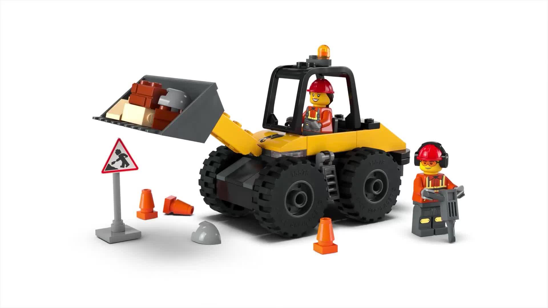 LEGO City Yellow Construction Wheel Loader Set 60450 Very