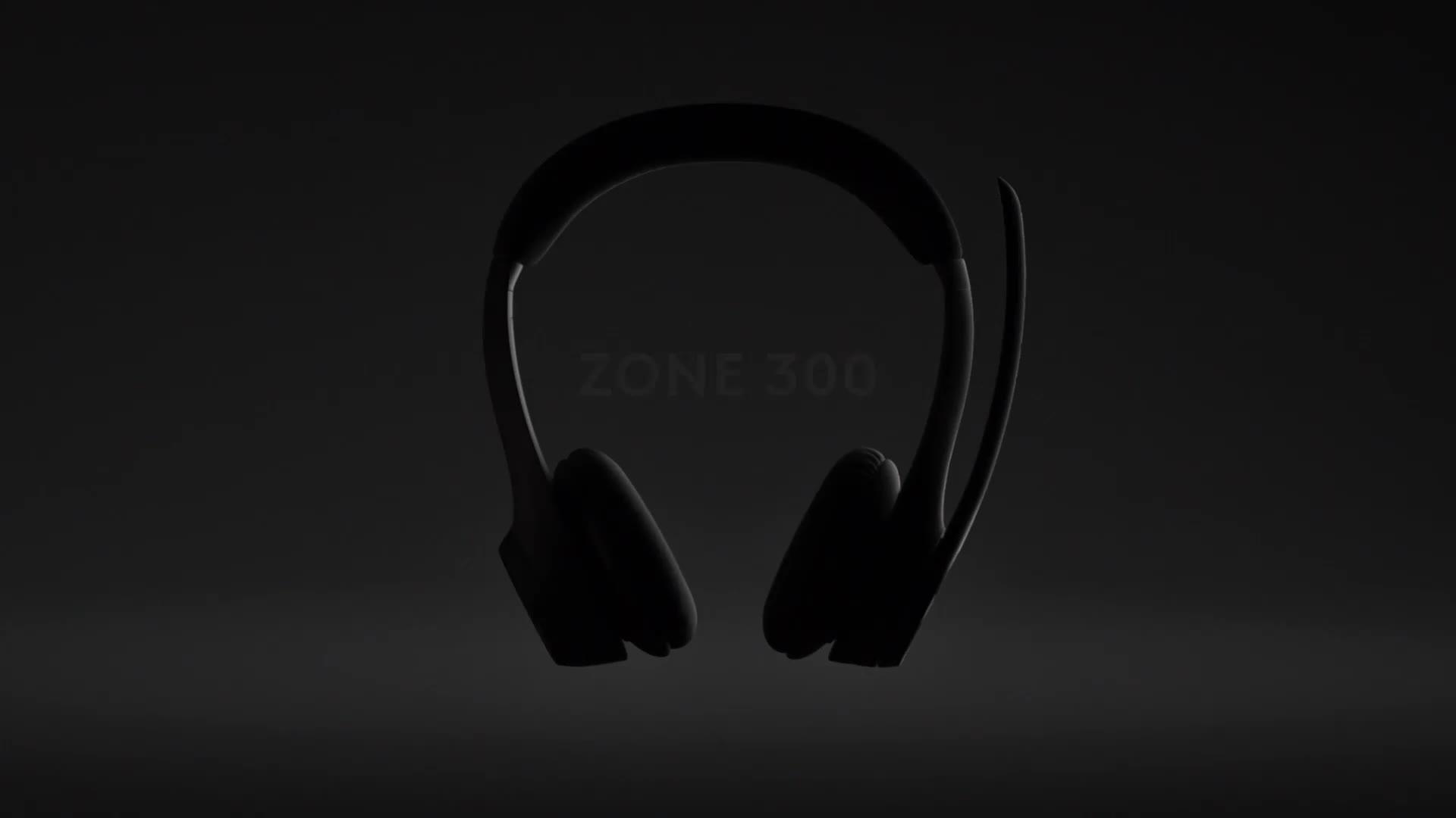 Image thumbnail 8 of 8 of Logitech Zone 300 Wireless Bluetooth Headset With Noise-Cancelling Microphone, Compatible With Windows, Mac, Chrome, Linux, Ios, Android-Off-White
