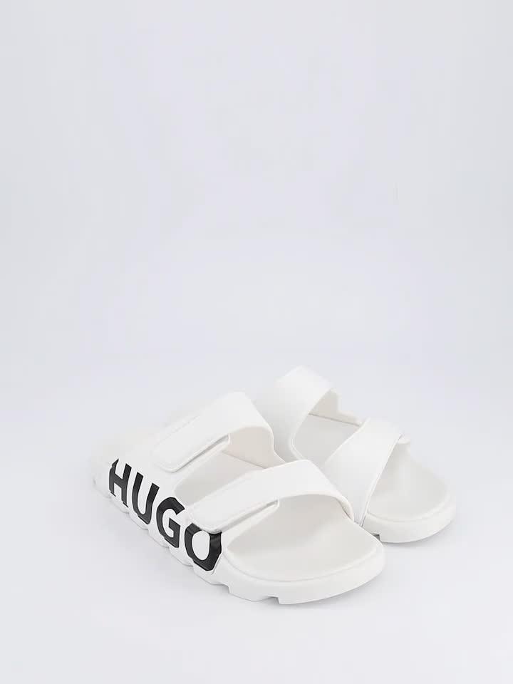 Image thumbnail 6 of 6 of HUGO Men's Evander Two Strap Logo Sandals - White
