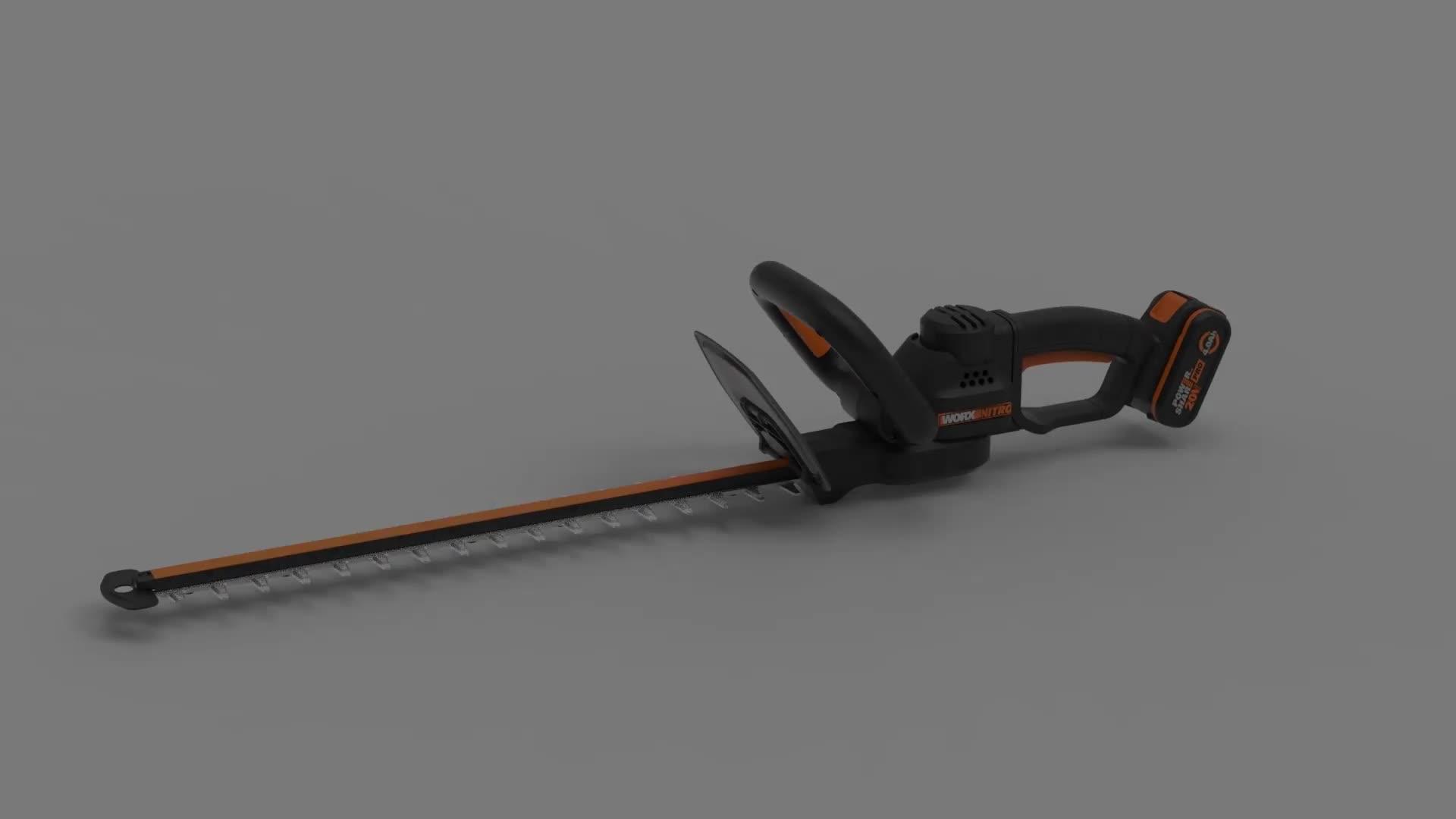 Image thumbnail 8 of 8 of Worx 20V 57cm Brushless Cordless Hedge Trimmer with x1 4.0Ah Battery and Charger
