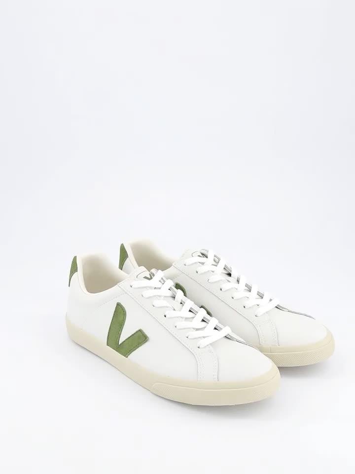 Image thumbnail 7 of 7 of Veja Men's Esplar Logo Trainers - White/Green