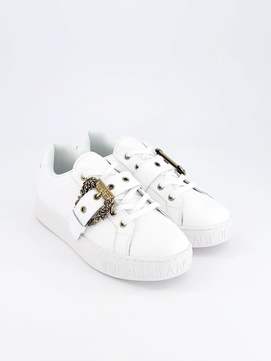 Image thumbnail 7 of 7 of Versace Jeans Couture Buckle Detail Sneakers - White